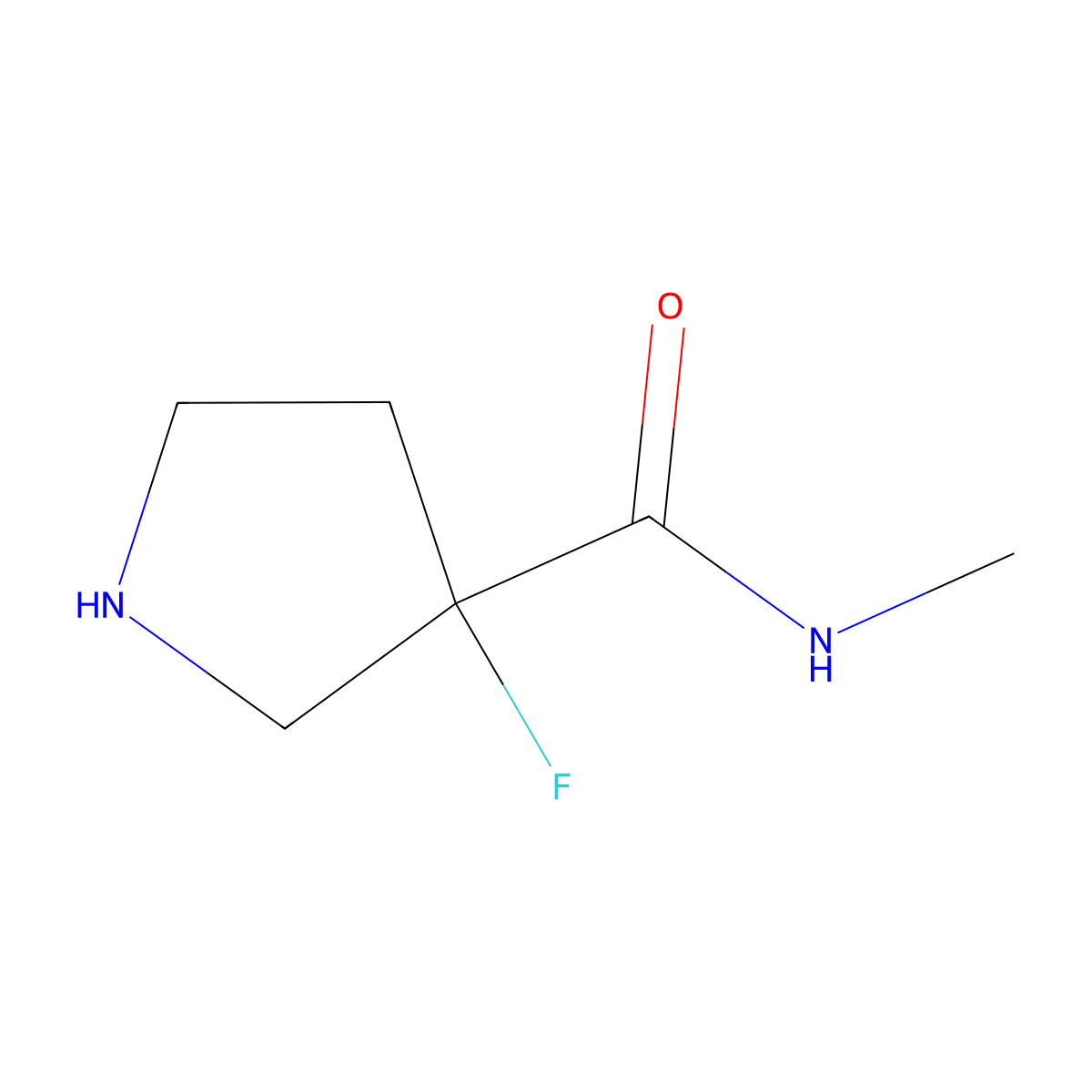 3-fluoro-N-methylpyrrolidine-3-carboxamide molecular structure, CAS 1781031-83-1