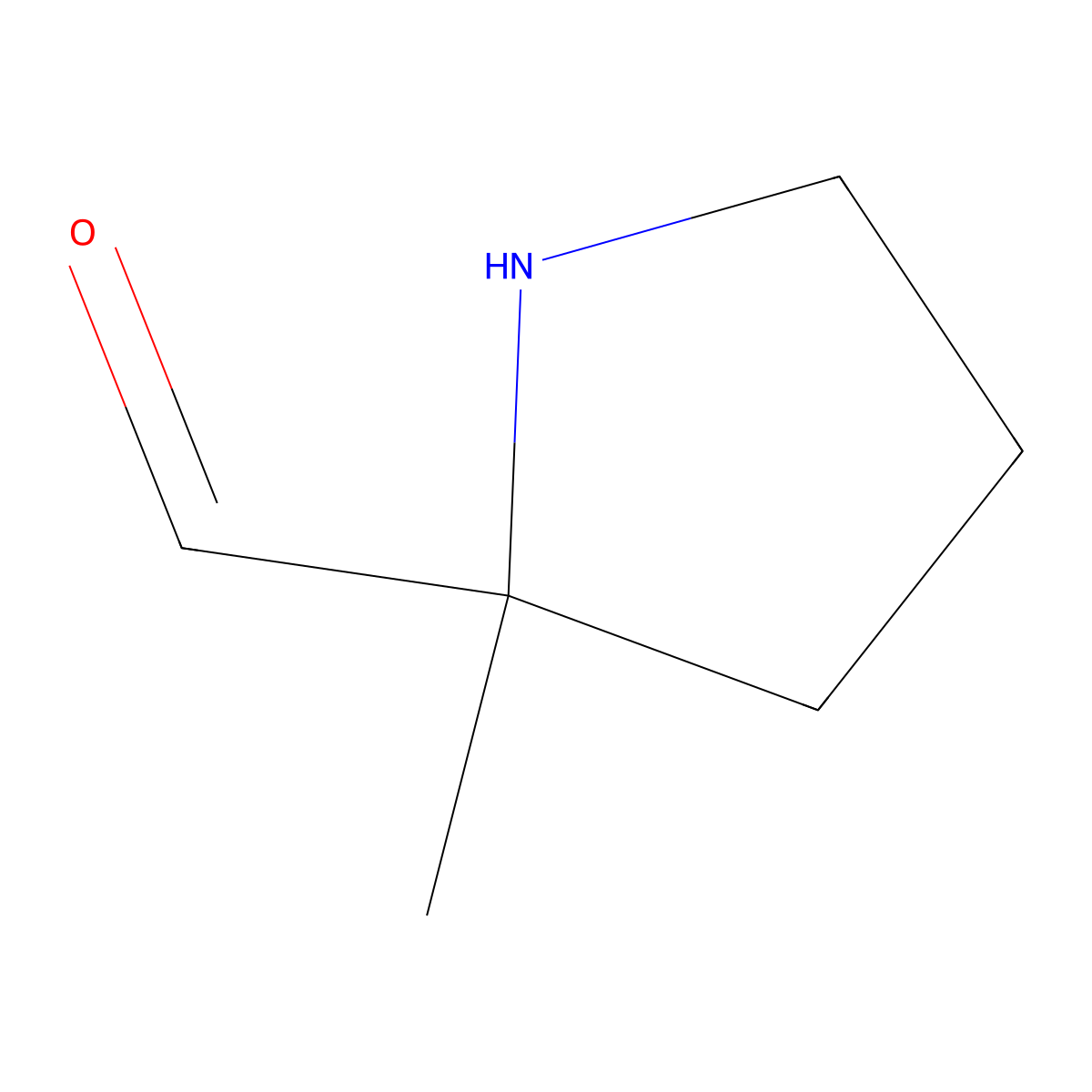 2-Methylpyrrolidine-2-carbaldehyde molecular structure, CAS 1781033-18-8