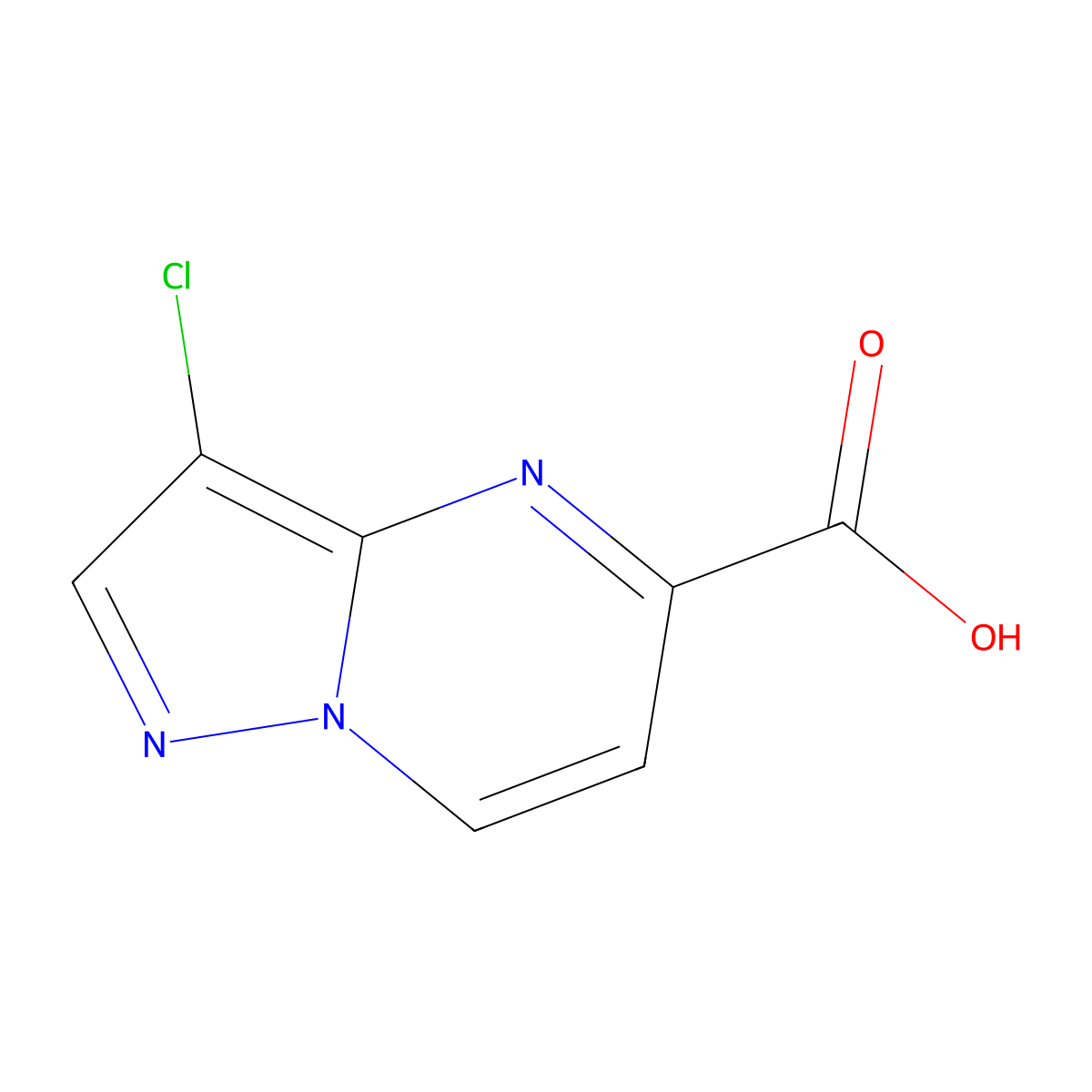 3-Chloropyrazolo[1,5-a]pyrimidine-5-carboxylic acid molecular structure, CAS 1781033-83-7