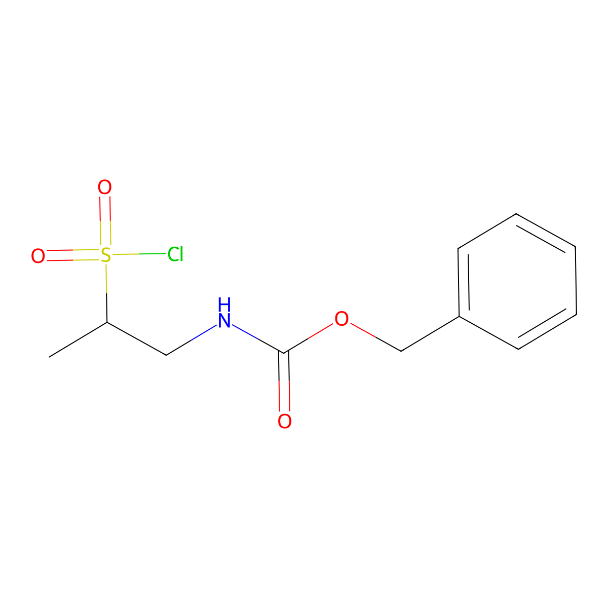 benzyl N-(2-(chlorosulfonyl)propyl)carbamate molecular structure, CAS 1781036-07-4