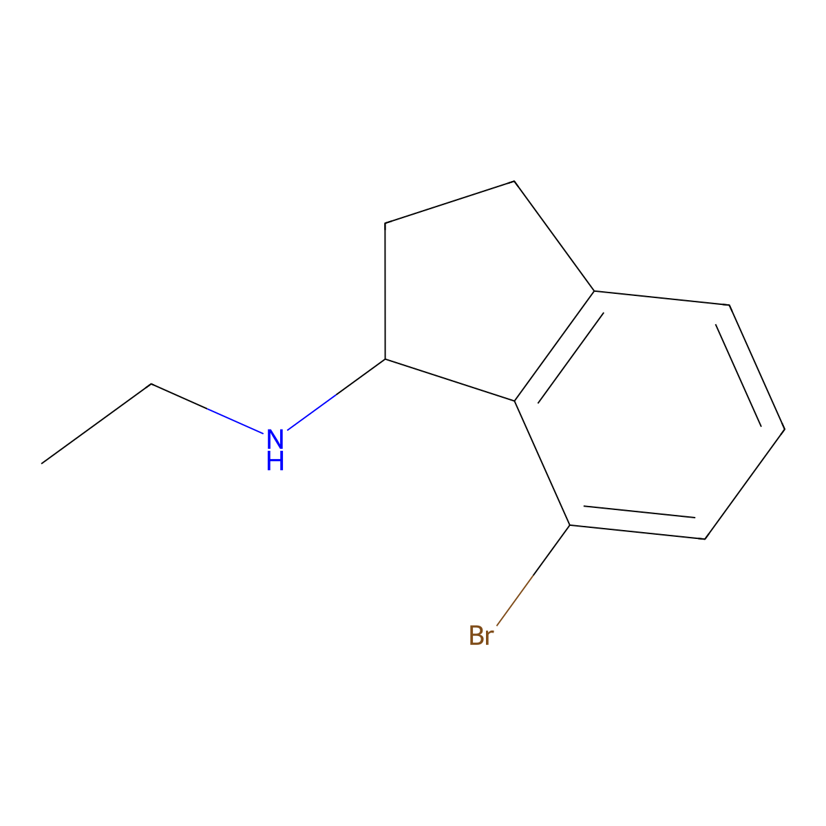 7-bromo-N-ethyl-2,3-dihydro-1H-inden-1-amine molecular structure, CAS 1781036-28-9