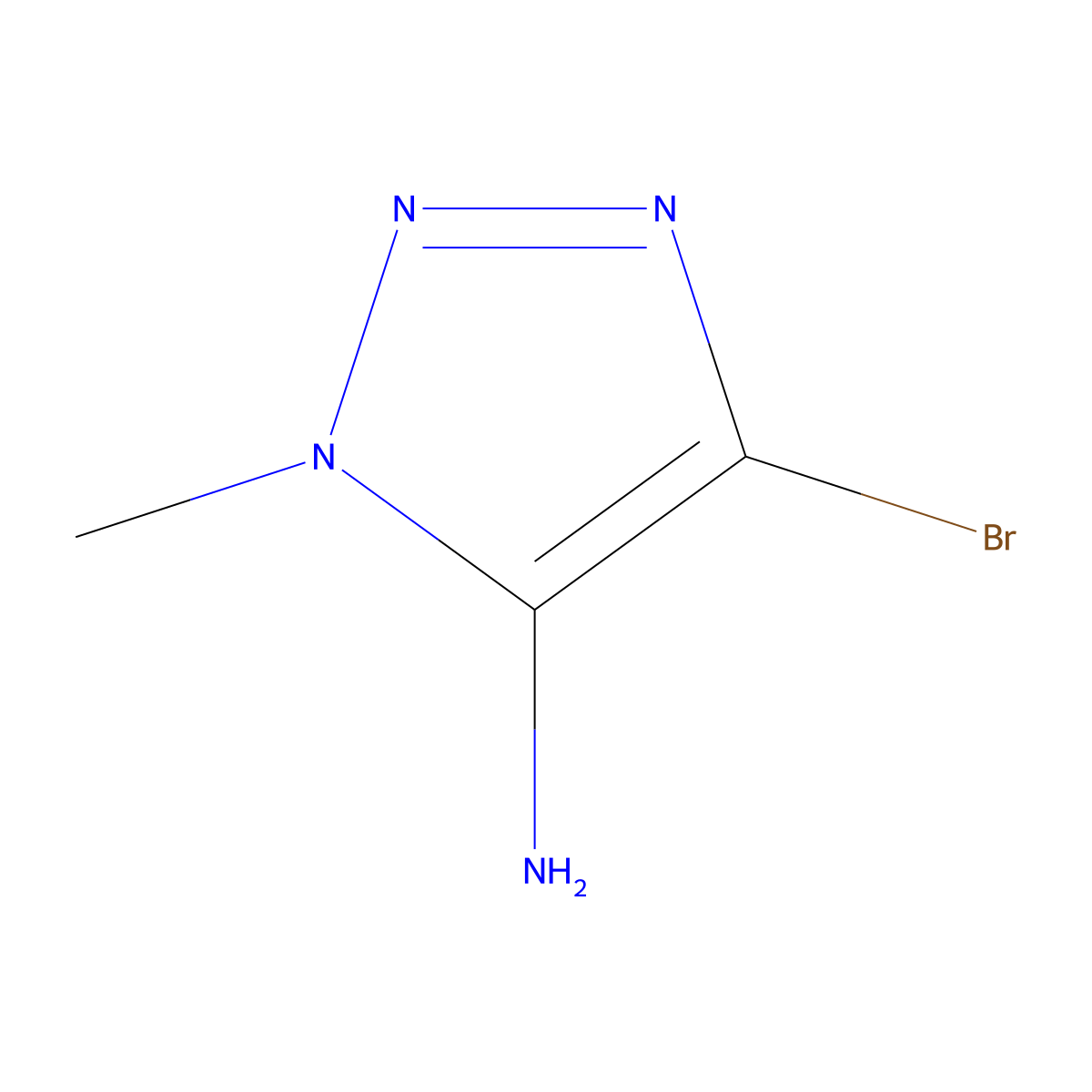 4-Bromo-1-methyl-1H-1,2,3-triazol-5-amine molecular structure, CAS 1781038-66-1