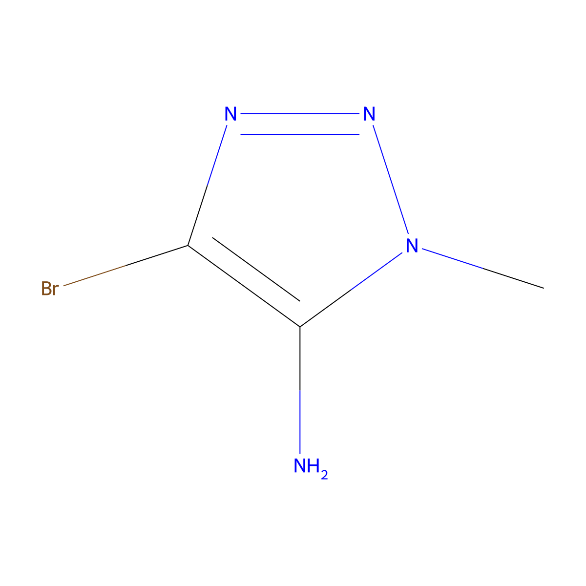 4-Bromo-1-methyl-1H-1,2,3-triazol-5-amine molecular structure, CAS 1781038-66-1
