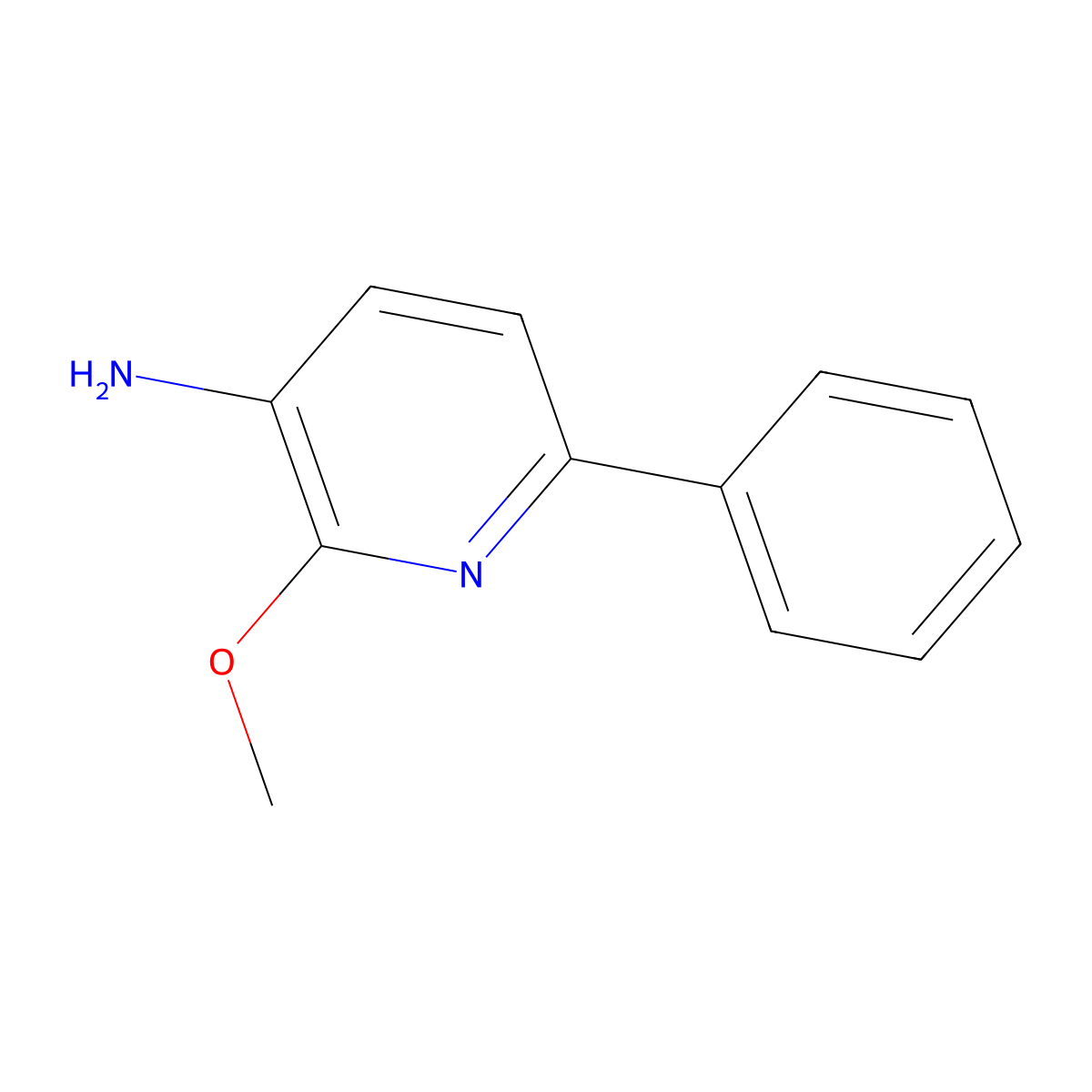 2-Methoxy-6-phenylpyridin-3-amine molecular structure, CAS 1781038-89-8