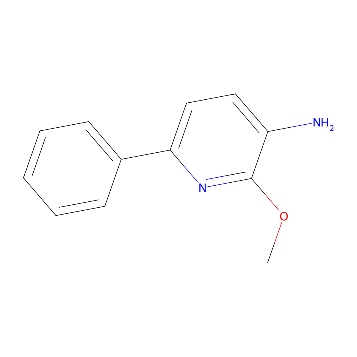 2-Methoxy-6-phenylpyridin-3-amine molecular structure, CAS 1781038-89-8