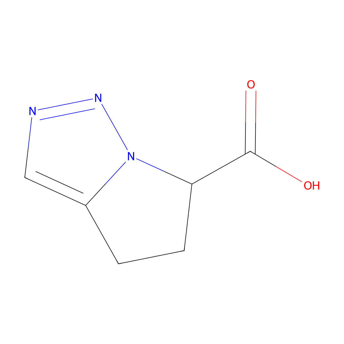 4H,5H,6H-pyrrolo[1,2-c][1,2,3]triazole-6-carboxylic acid molecular structure, CAS 1781041-00-6