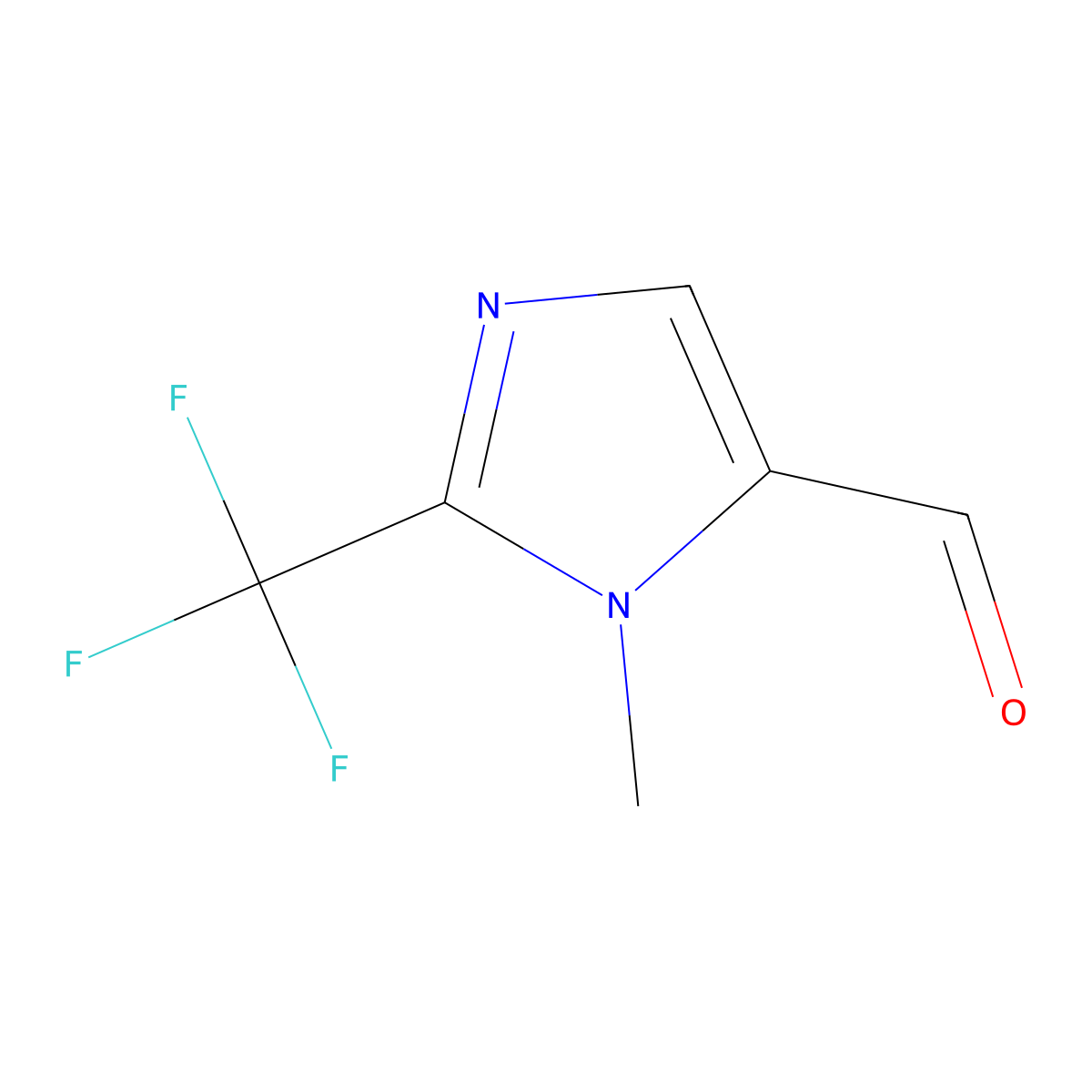 1-Methyl-2-(trifluoromethyl)-1H-imidazole-5-carbaldehyde molecular structure, CAS 1781041-25-5