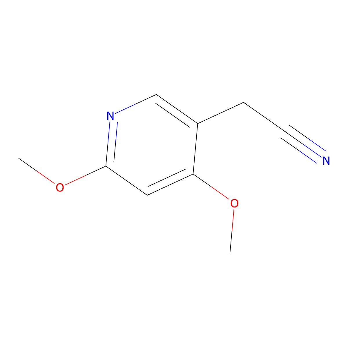 2-(4,6-Dimethoxypyridin-3-yl)acetonitrile molecular structure, CAS 1781041-74-4