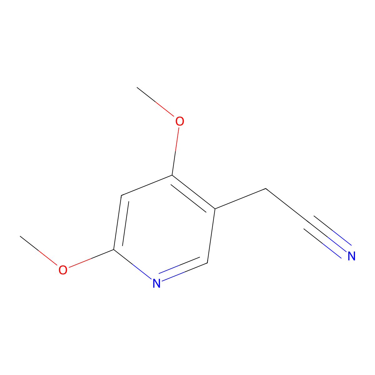 2-(4,6-Dimethoxypyridin-3-yl)acetonitrile molecular structure, CAS 1781041-74-4