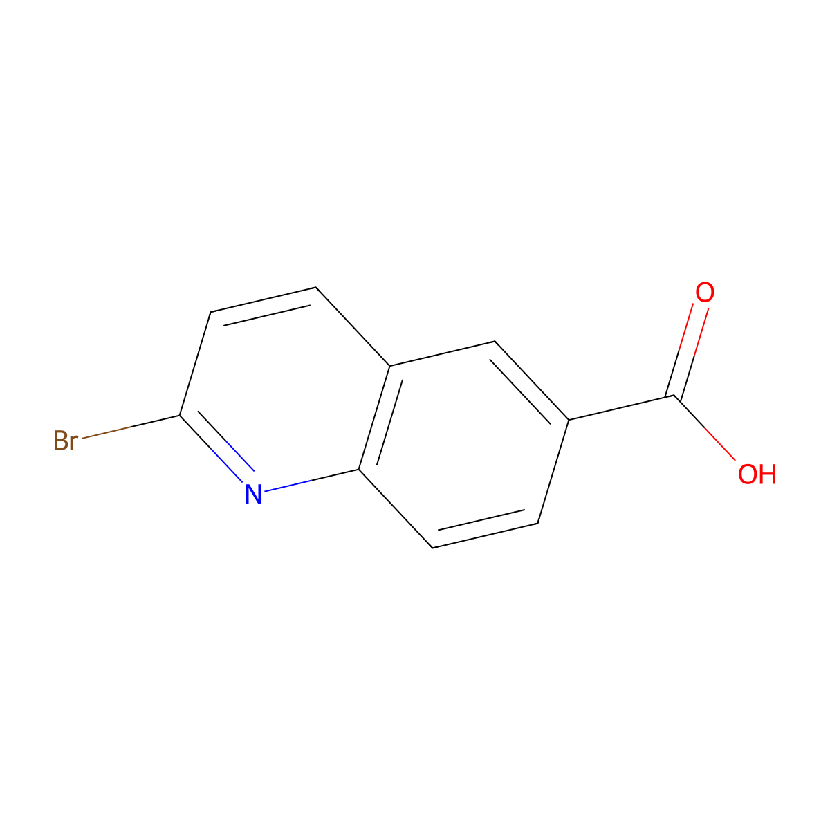 2-Bromoquinoline-6-carboxylic acid molecular structure, CAS 1781044-00-5
