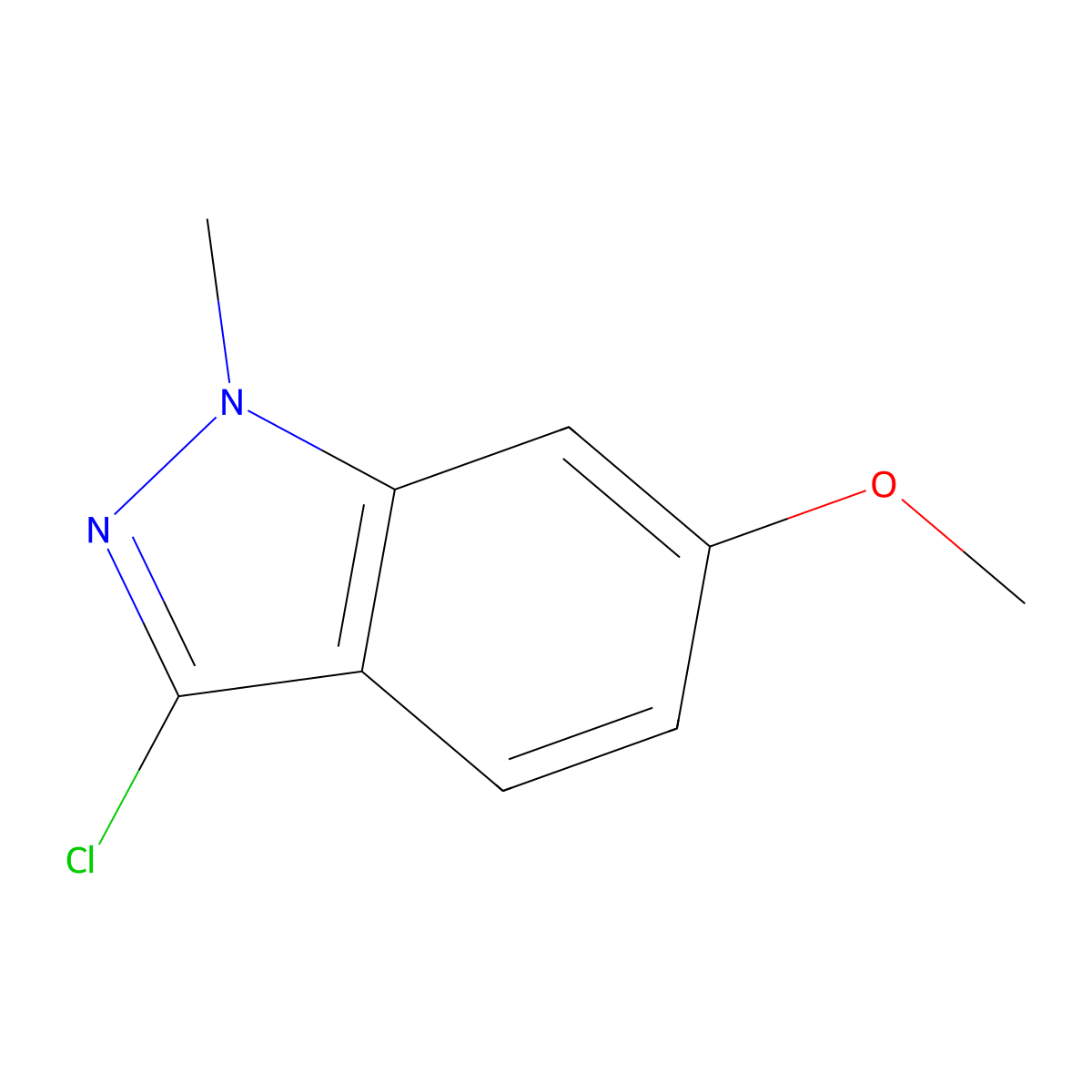 3-Chloro-6-methoxy-1-methyl-1H-indazole molecular structure, CAS 1781051-95-3