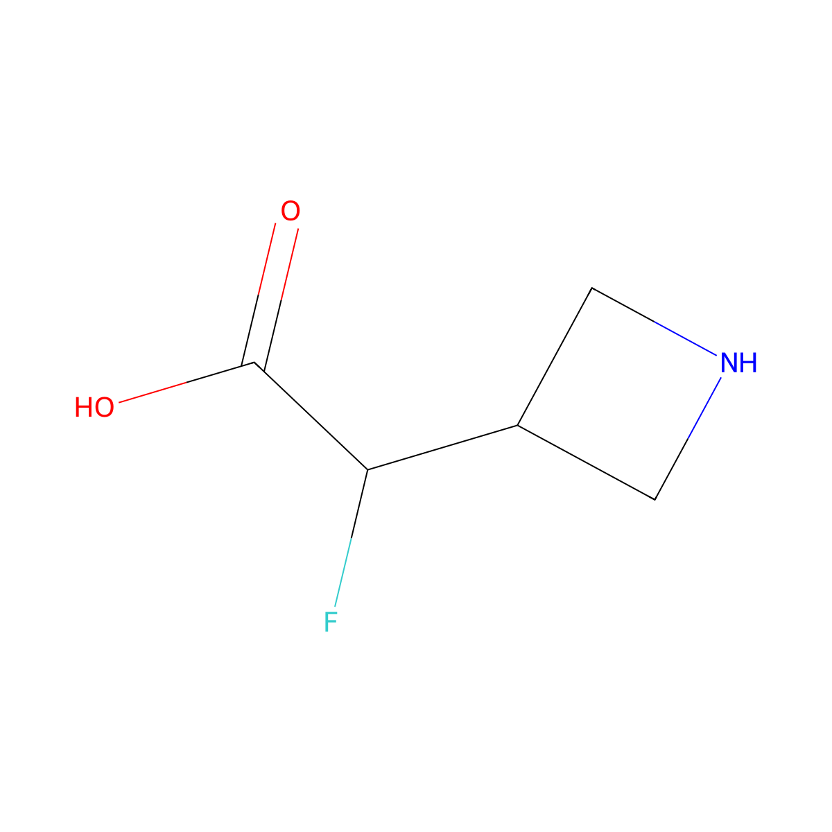 2-(Azetidin-3-yl)-2-fluoroacetic acid molecular structure, CAS 1781055-35-3