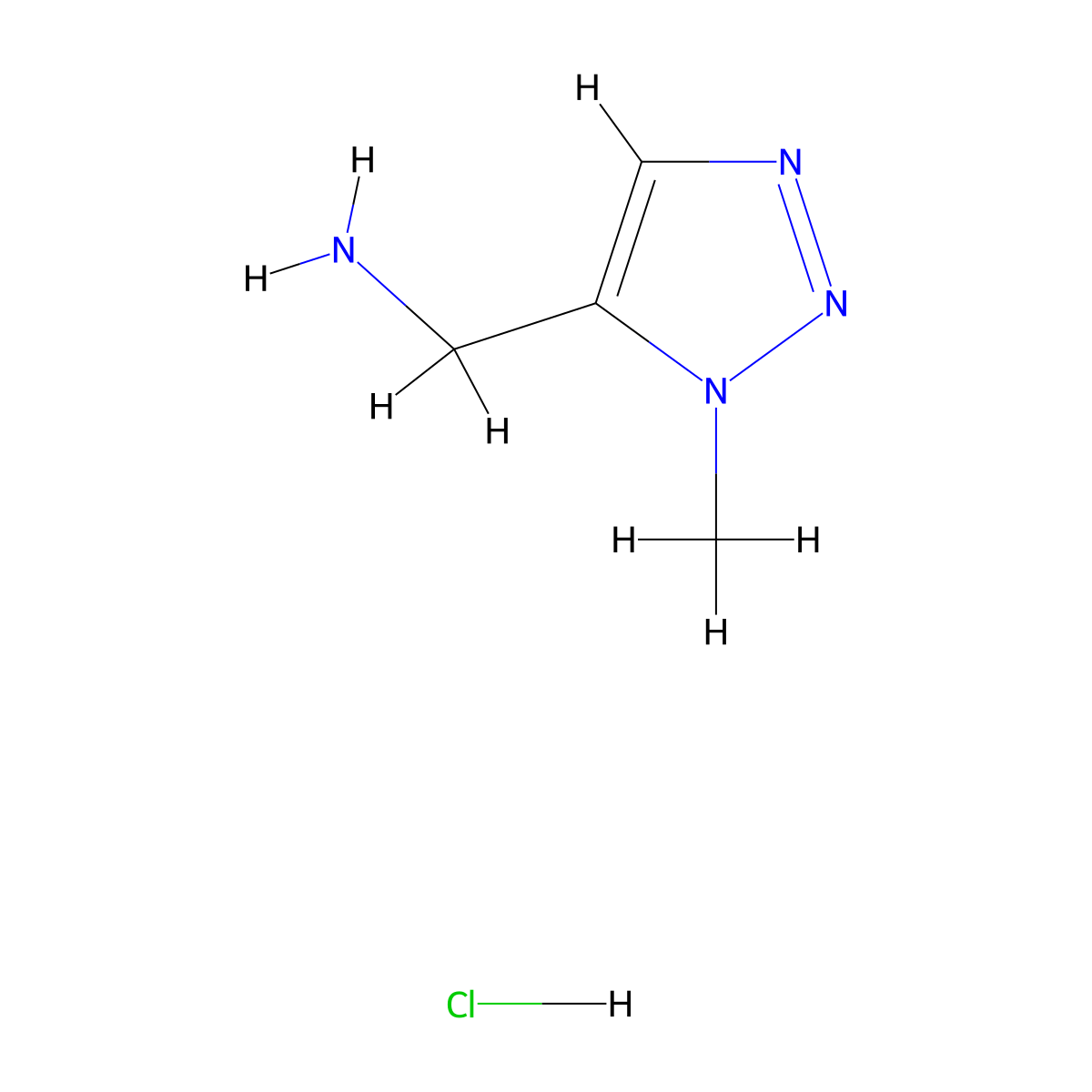 1-(1-methyl-1H-1,2,3-triazol-5-yl)methanamine hydrochloride molecular structure, CAS 1781060-19-2