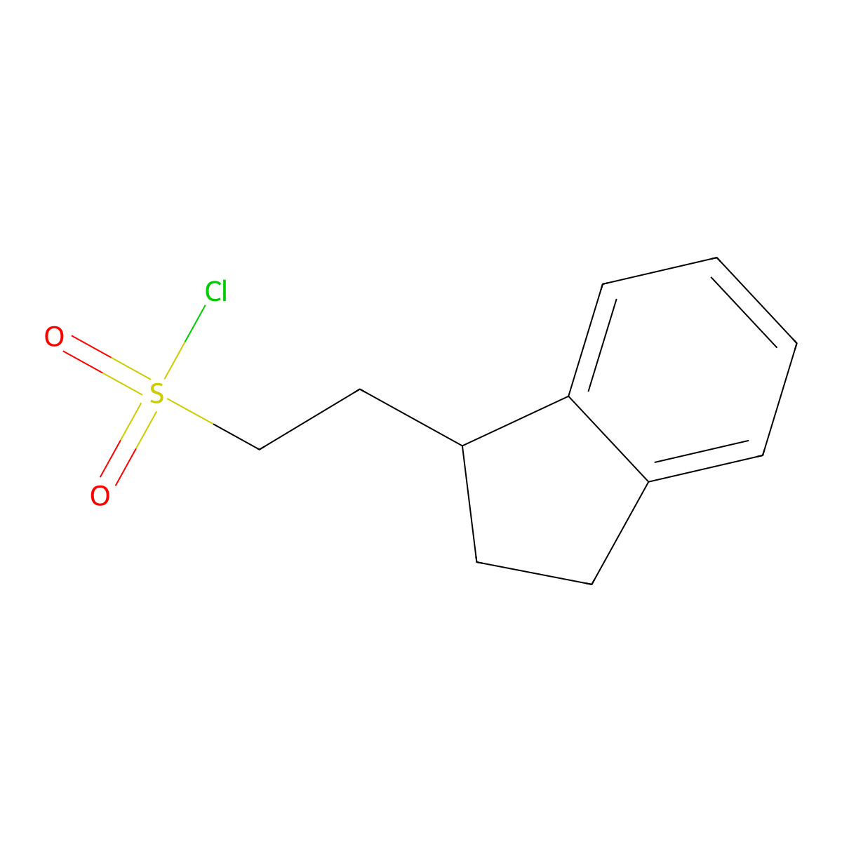 2-(2,3-dihydro-1H-inden-1-yl)ethane-1-sulfonyl chloride molecular structure, CAS 1781060-23-8
