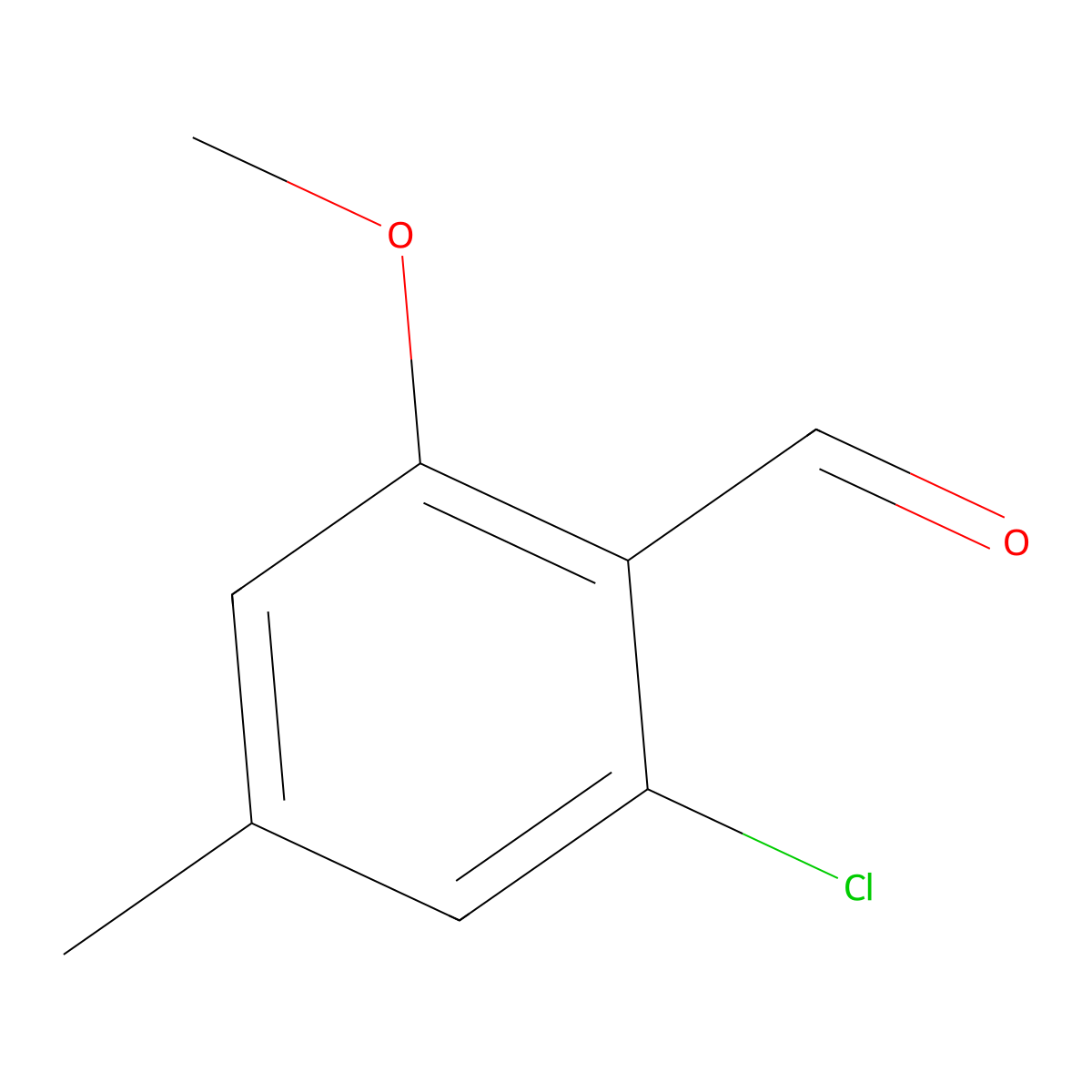 2-Chloro-6-methoxy-4-methylbenZaldehyde molecular structure, CAS 1781060-92-1