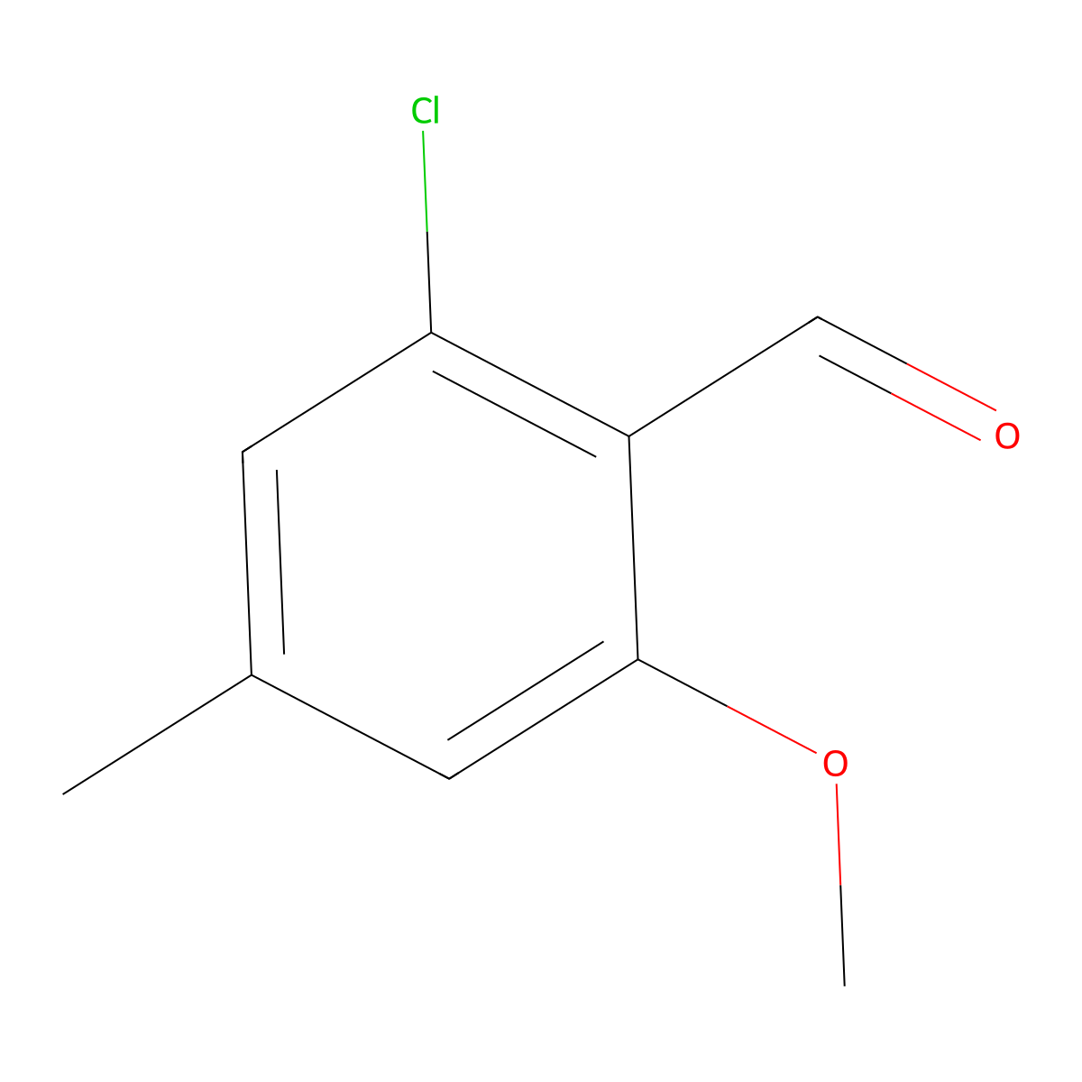 2-Chloro-6-methoxy-4-methylbenZaldehyde molecular structure, CAS 1781060-92-1