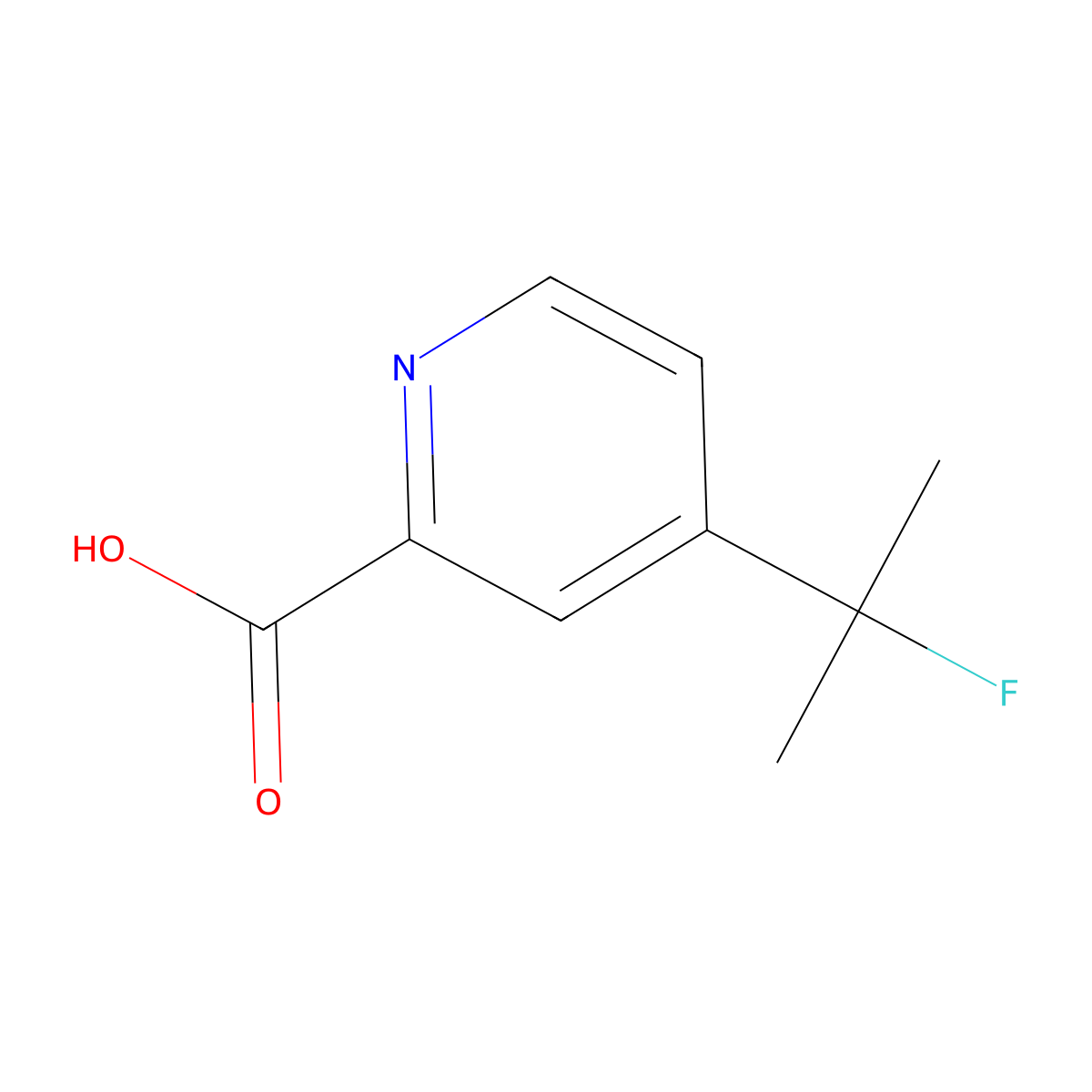 4-(2-Fluoropropan-2-yl)picolinic acid molecular structure, CAS 1781062-53-0
