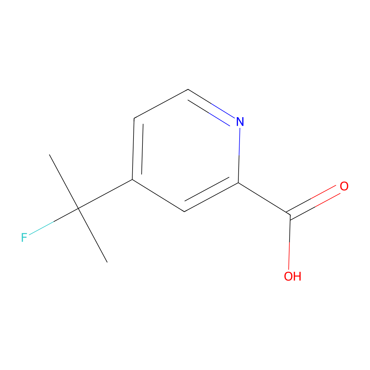 4-(2-Fluoropropan-2-yl)picolinic acid molecular structure, CAS 1781062-53-0