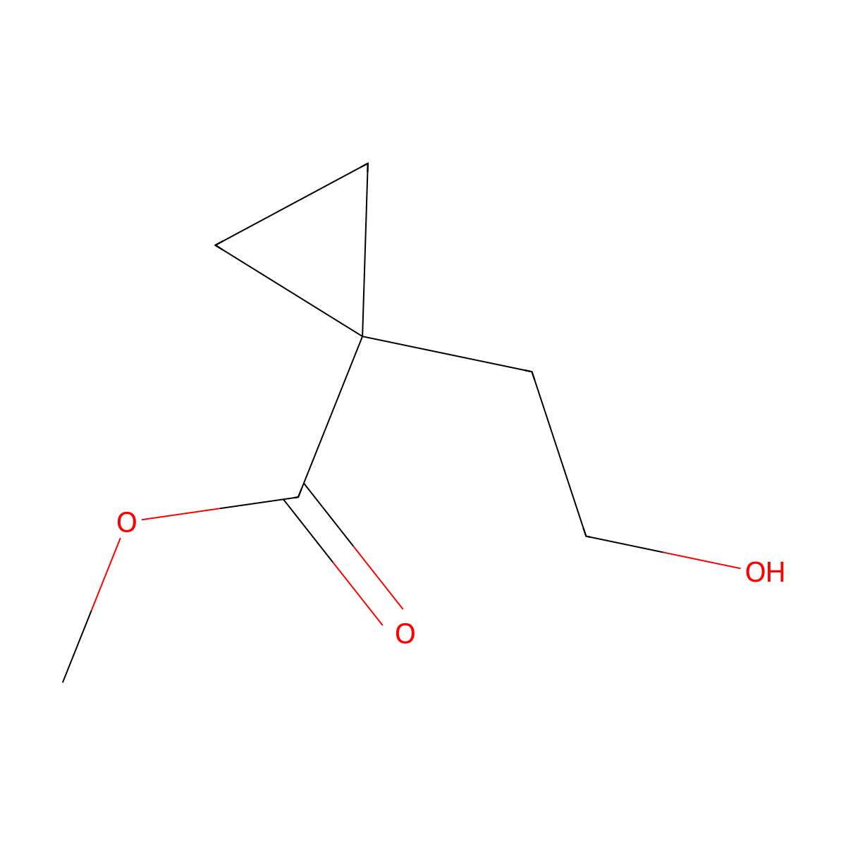 Methyl 1-(2-Hydroxyethyl)cyclopropanecarboxylate molecular structure, CAS 1781063-56-6