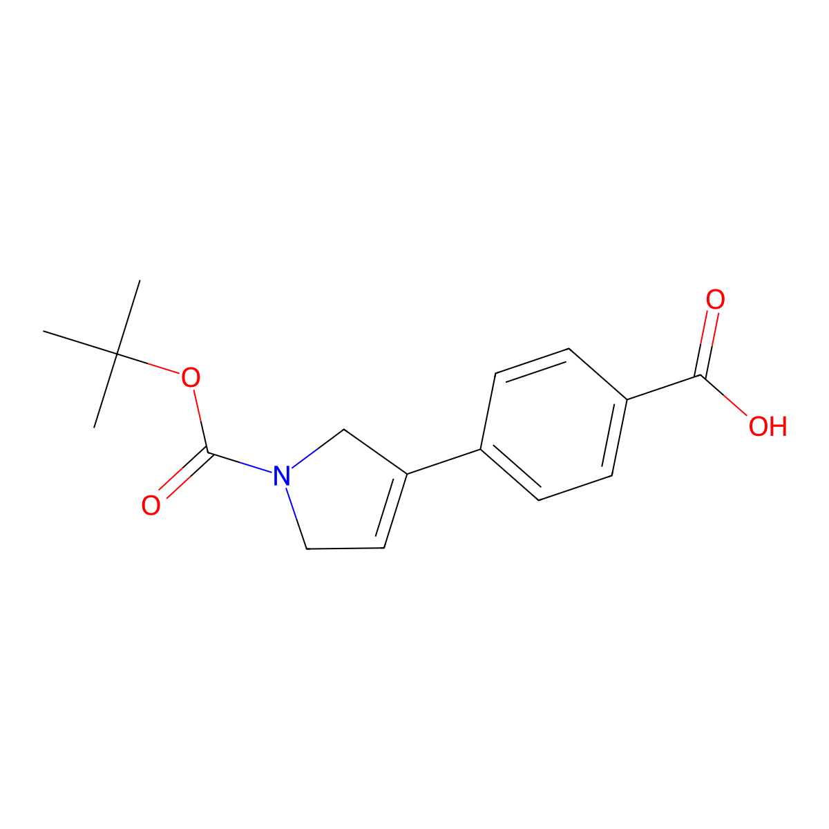 1-(1,1-Dimethylethyl) 3-(4-carboxyphenyl)-2,5-dihydro-1H-pyrrole-1-carboxylate molecular structure, CAS 1781064-02-5