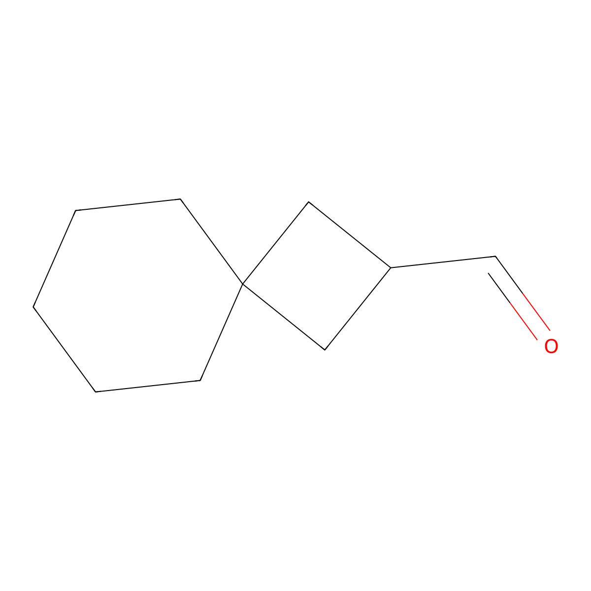 Spiro(3.5)nonane-2-carbaldehyde molecular structure, CAS 1781072-80-7