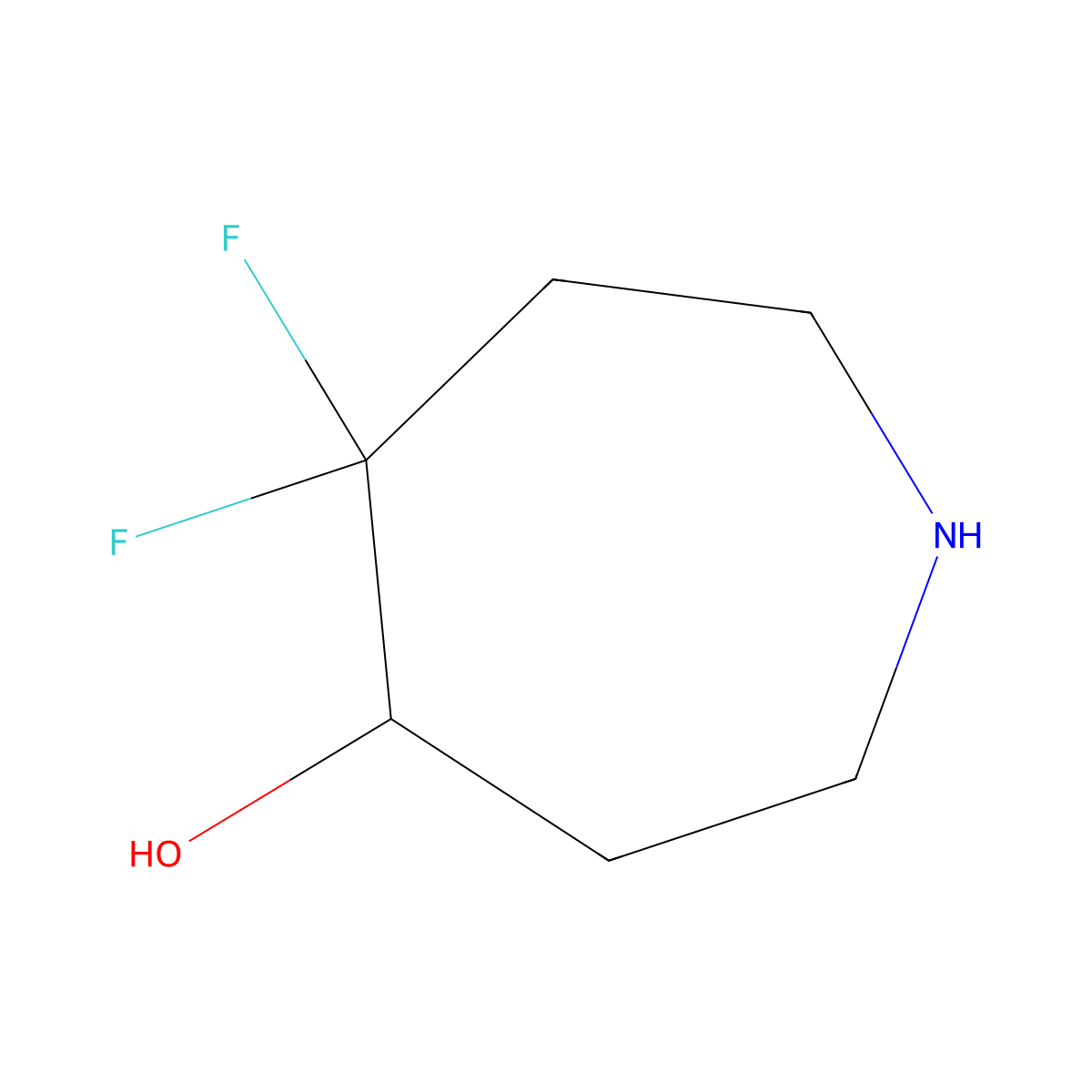 5,5-Difluoroazepan-4-ol molecular structure, CAS 1781075-68-0