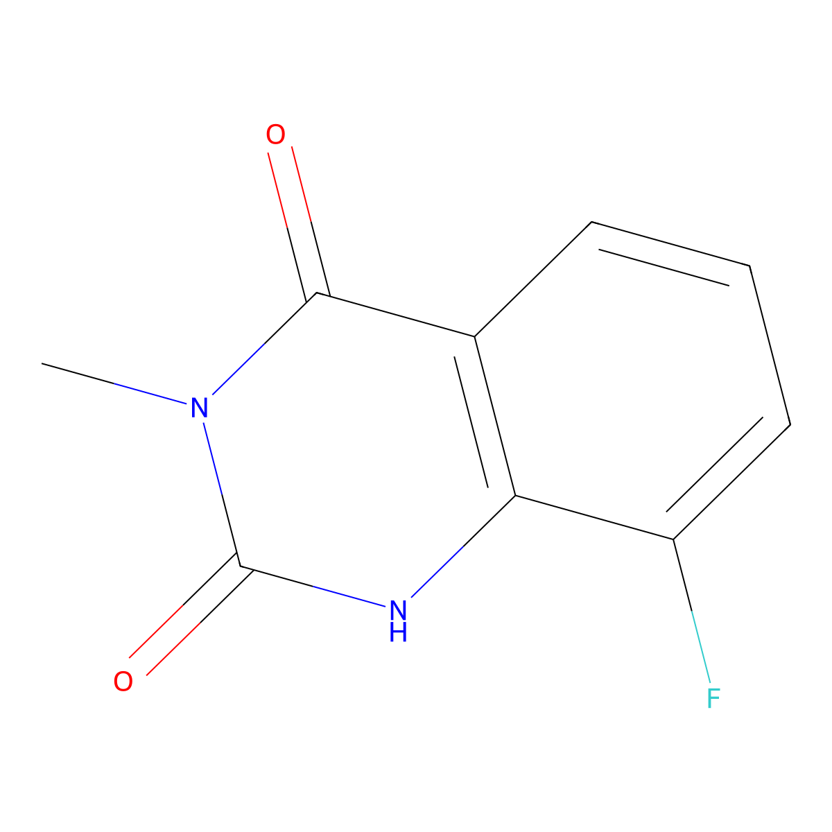 8-fluoro-3-methylquinazoline-2,4(1H,3H)-dione molecular structure, CAS 1781078-74-7