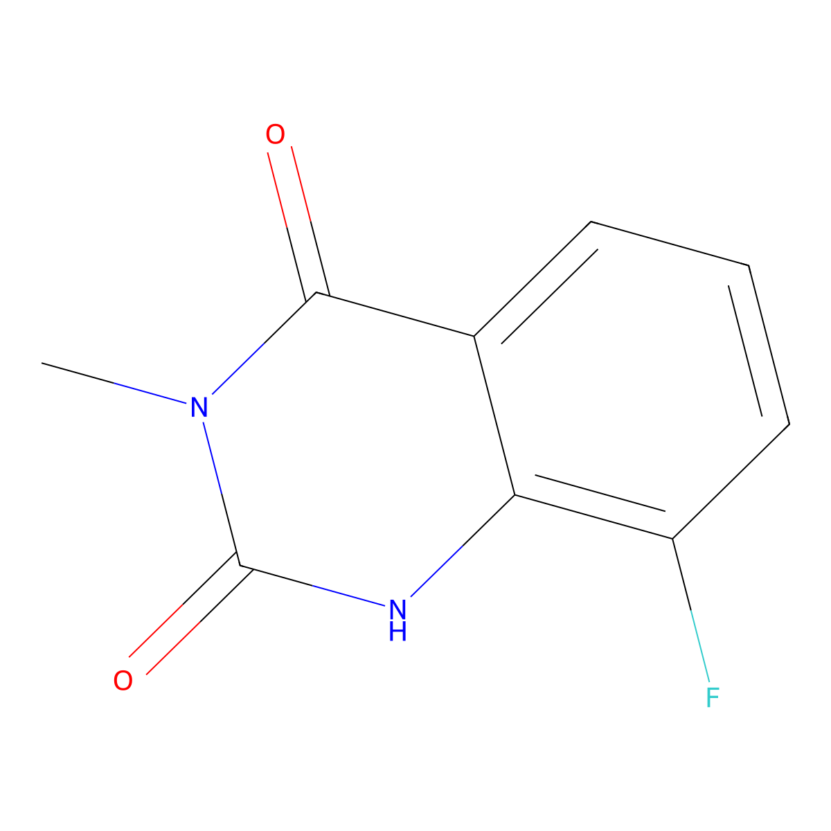 8-fluoro-3-methylquinazoline-2,4(1H,3H)-dione molecular structure, CAS 1781078-74-7