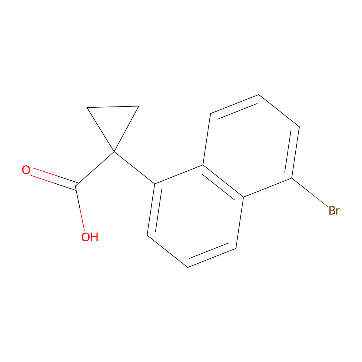 1-(5-Bromonaphthalen-1-YL)cyclopropane-1-carboxylic acid molecular structure, CAS 1781079-61-5