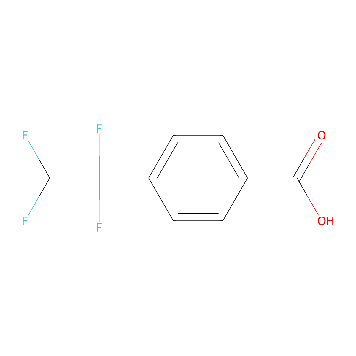 4-(1,1,2,2-Tetrafluoroethyl)benzoic acid molecular structure, CAS 1781080-48-5