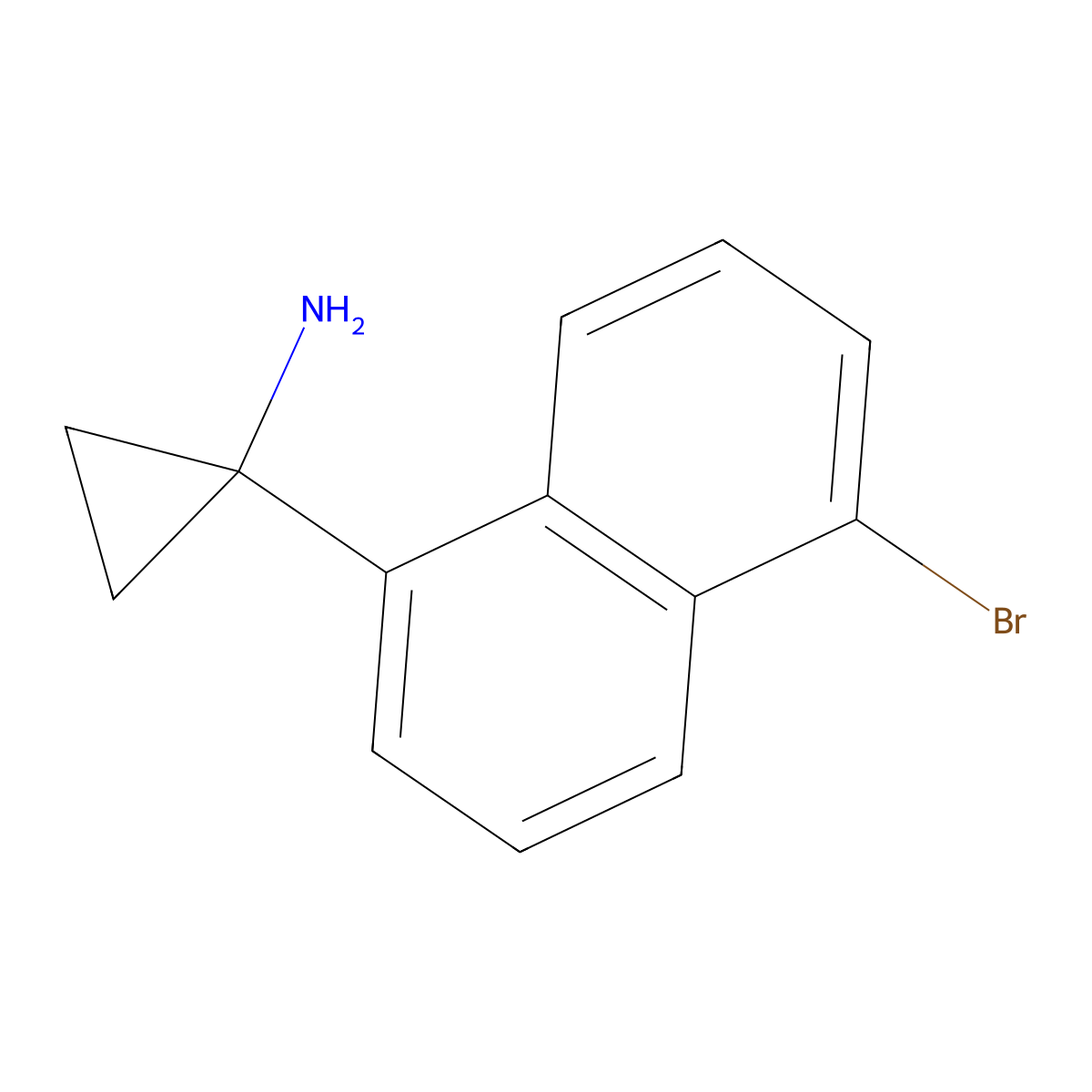 1-(5-Bromonaphthalen-1-YL)cyclopropan-1-amine molecular structure, CAS 1781089-64-2