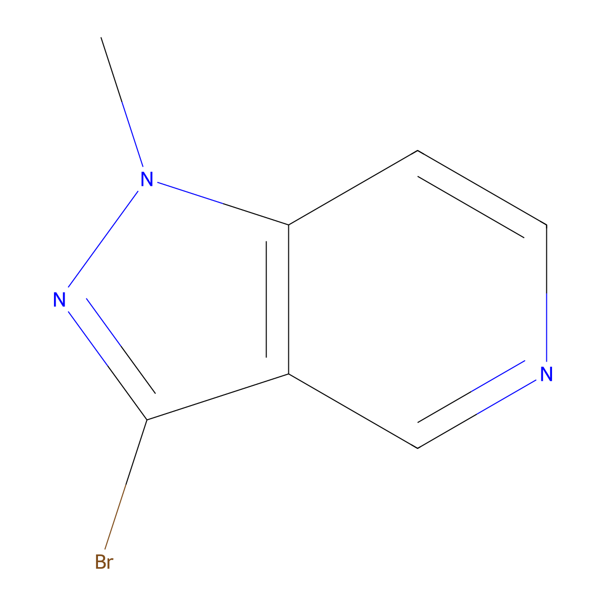 3-bromo-1-methyl-1H-pyrazolo[4,3-c]pyridine molecular structure, CAS 1781091-10-8