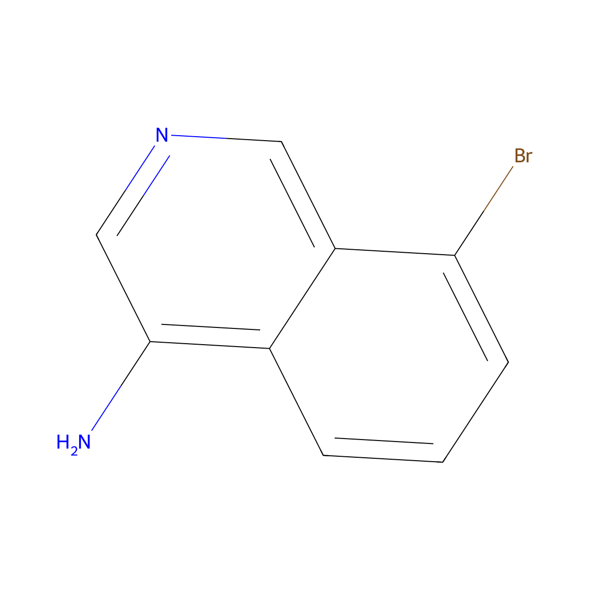 8-Bromoisoquinolin-4-amine molecular structure, CAS 1781091-48-2