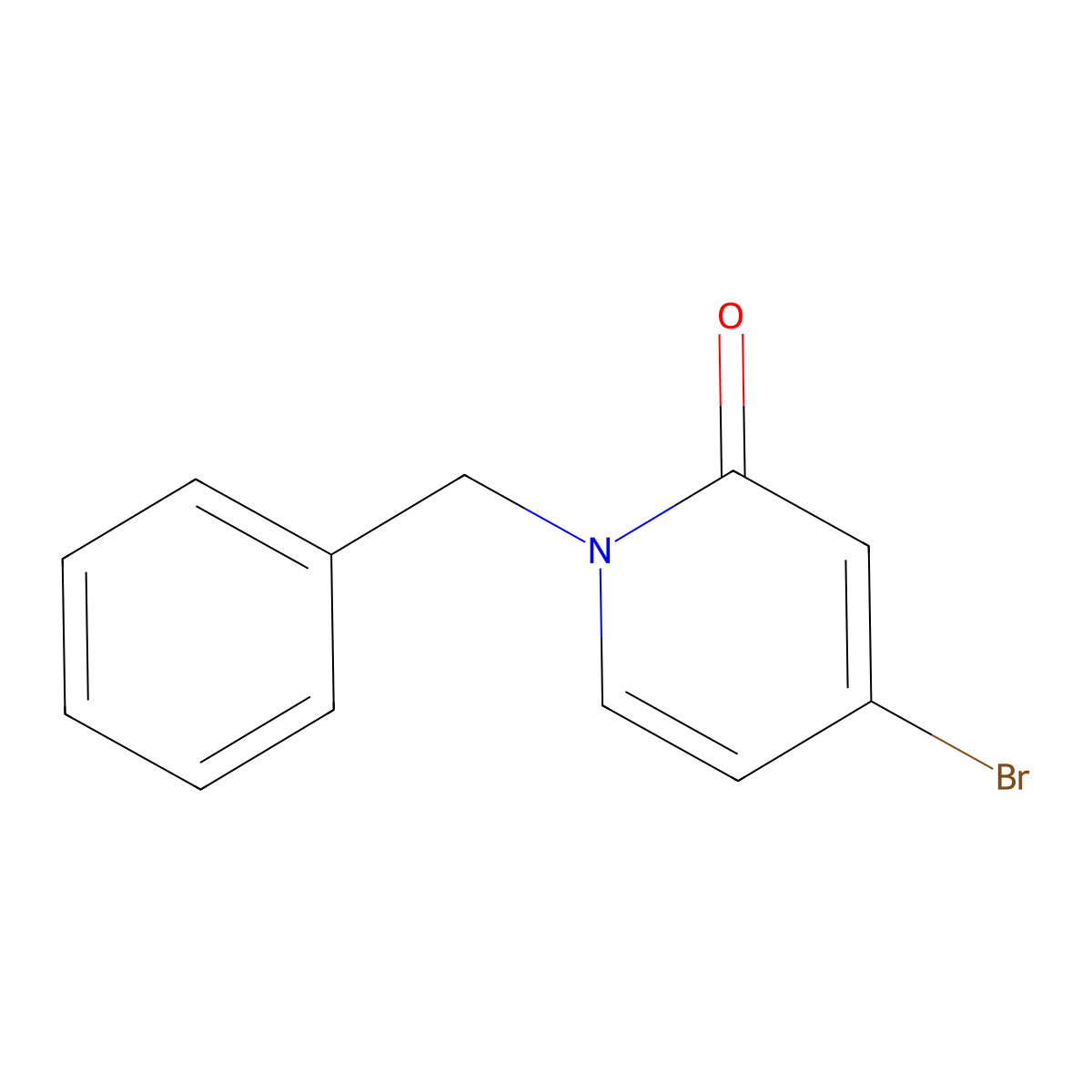 1-Benzyl-4-bromopyridin-2(1H)-one molecular structure, CAS 1781092-40-7