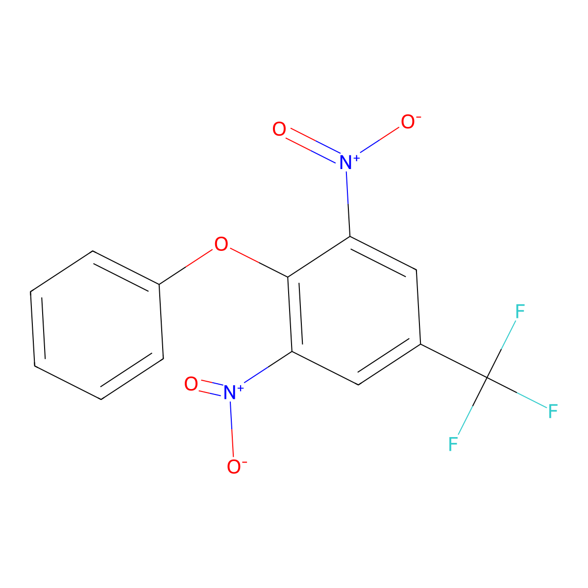 1,3-Dinitro-2-phenoxy-5-(trifluoromethyl)benzene molecular structure, CAS 17811-45-9