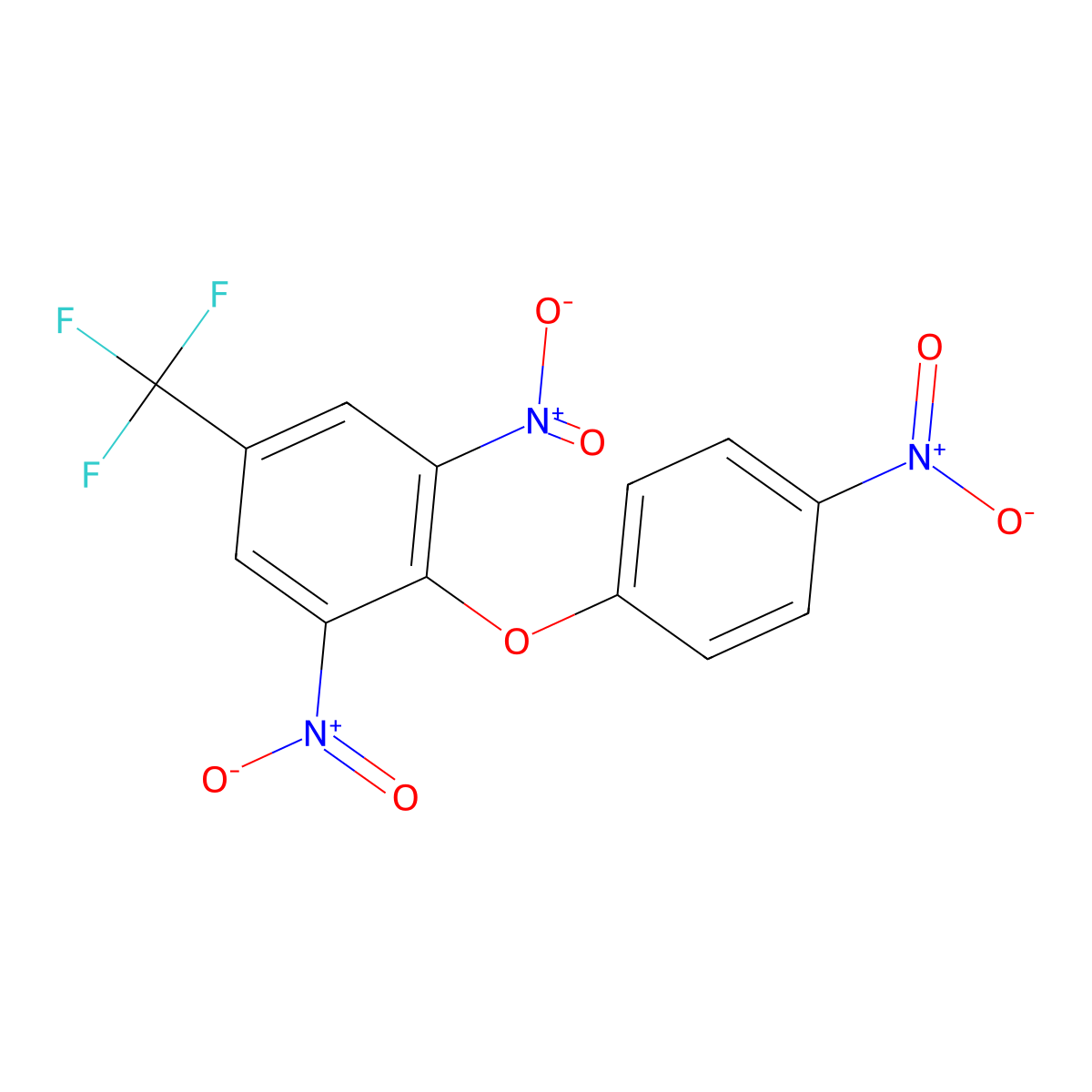 1,3-Dinitro-2-(4-nitrophenoxy)-5-(trifluoromethyl)benzene molecular structure, CAS 17811-46-0