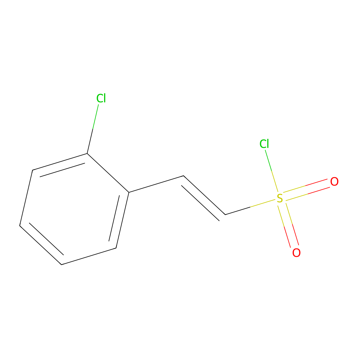 2-(2-Chlorophenyl) ethenesulfonyl chloride molecular structure, CAS 17811-58-4