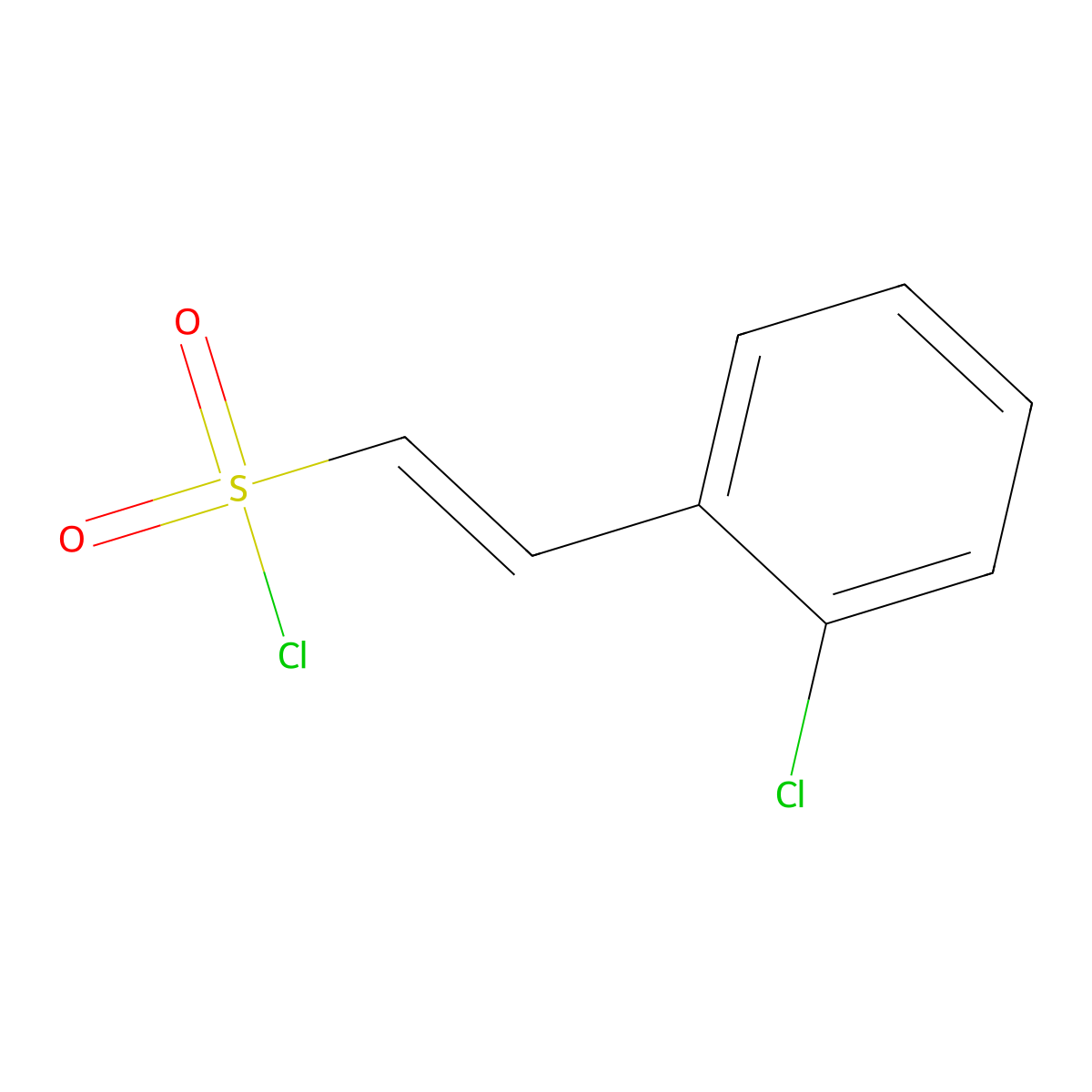 2-(2-Chlorophenyl) ethenesulfonyl chloride molecular structure, CAS 17811-58-4