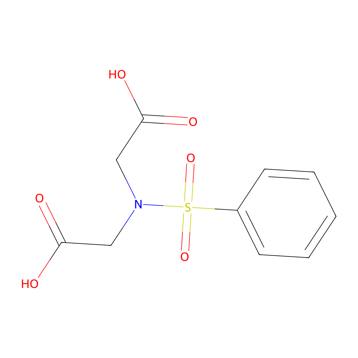 2-[Benzenesulfonyl(carboxymethyl)amino]acetic acid molecular structure, CAS 17811-62-0