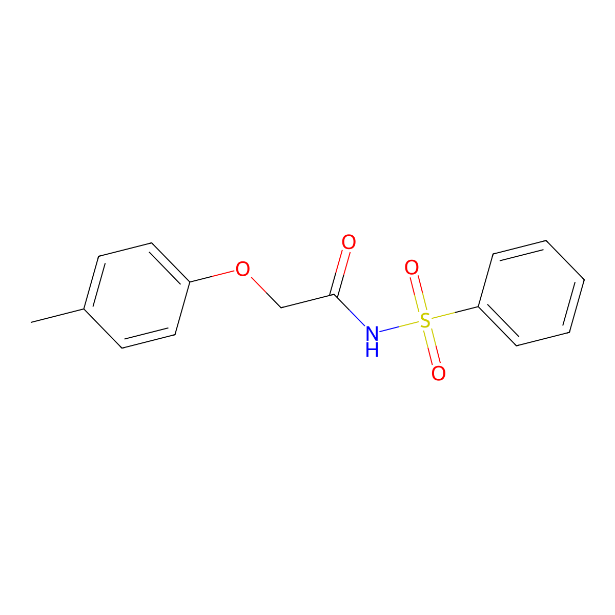 2-(4-methylphenoxy)-N-(phenylsulfonyl)acetamide molecular structure, CAS 17811-67-5