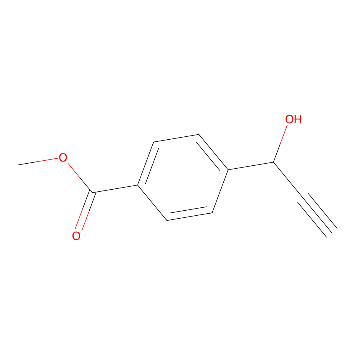 Methyl 4-(1-hydroxy-2-propynyl)benzoate molecular structure, CAS 178110-08-2