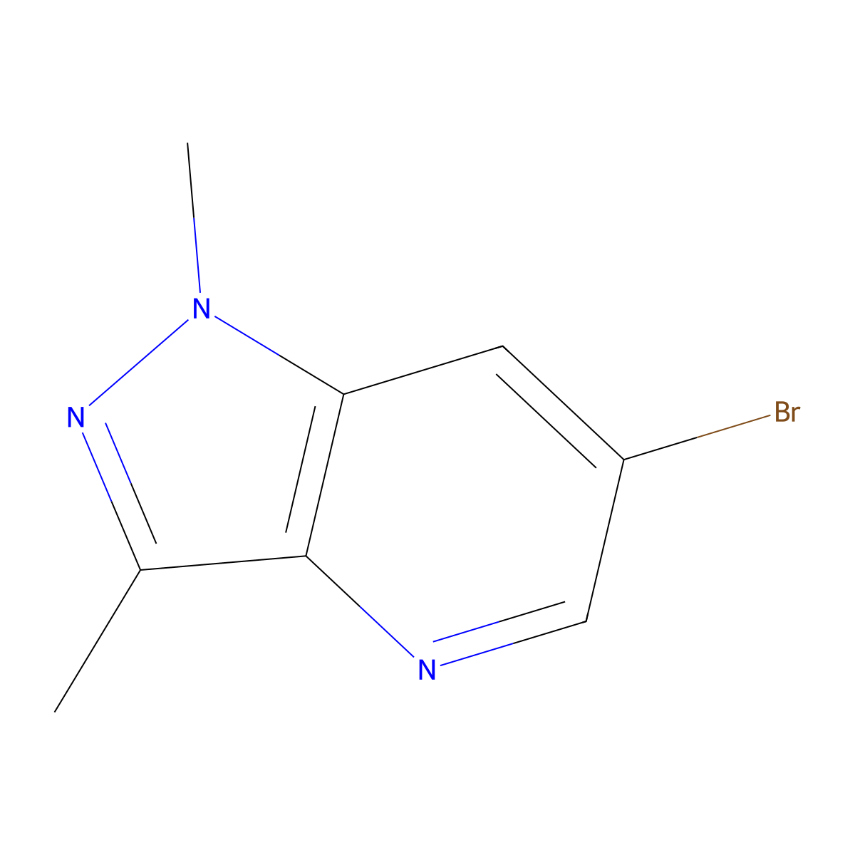 6-bromo-1,3-dimethyl-1H-pyrazolo[4,3-b]pyridine molecular structure, CAS 1781102-25-7