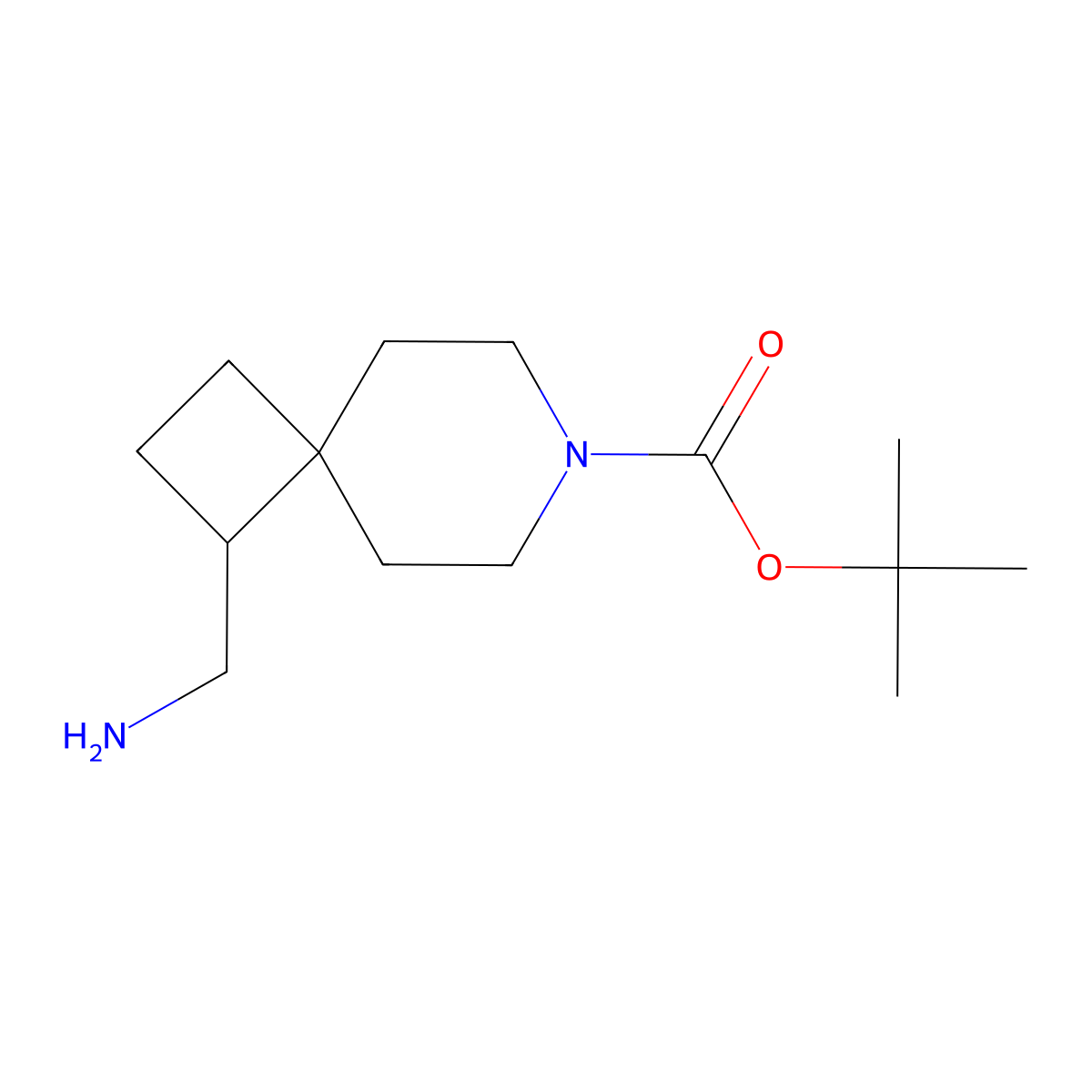 (7-Boc-7-azaspiro[3.5]nonan-1-YL)methanamine molecular structure, CAS 1781103-53-4