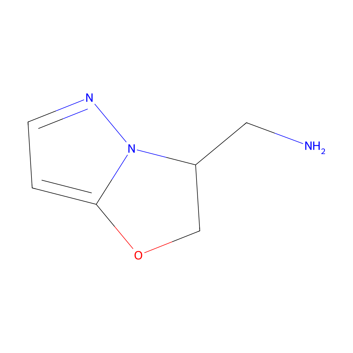 (2,3-Dihydropyrazolo[5,1-b]oxazol-3-yl)methanamine molecular structure, CAS 1781104-63-9