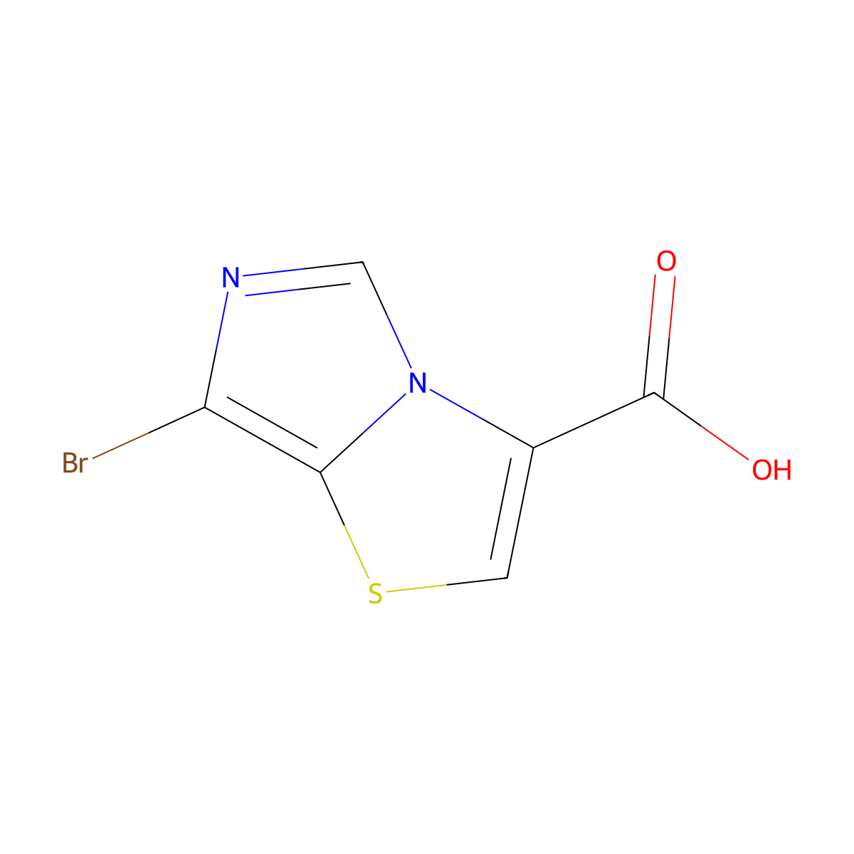 7-Bromoimidazo[4,3-b][1,3]thiazole-3-carboxylicacid molecular structure, CAS 1781110-90-4