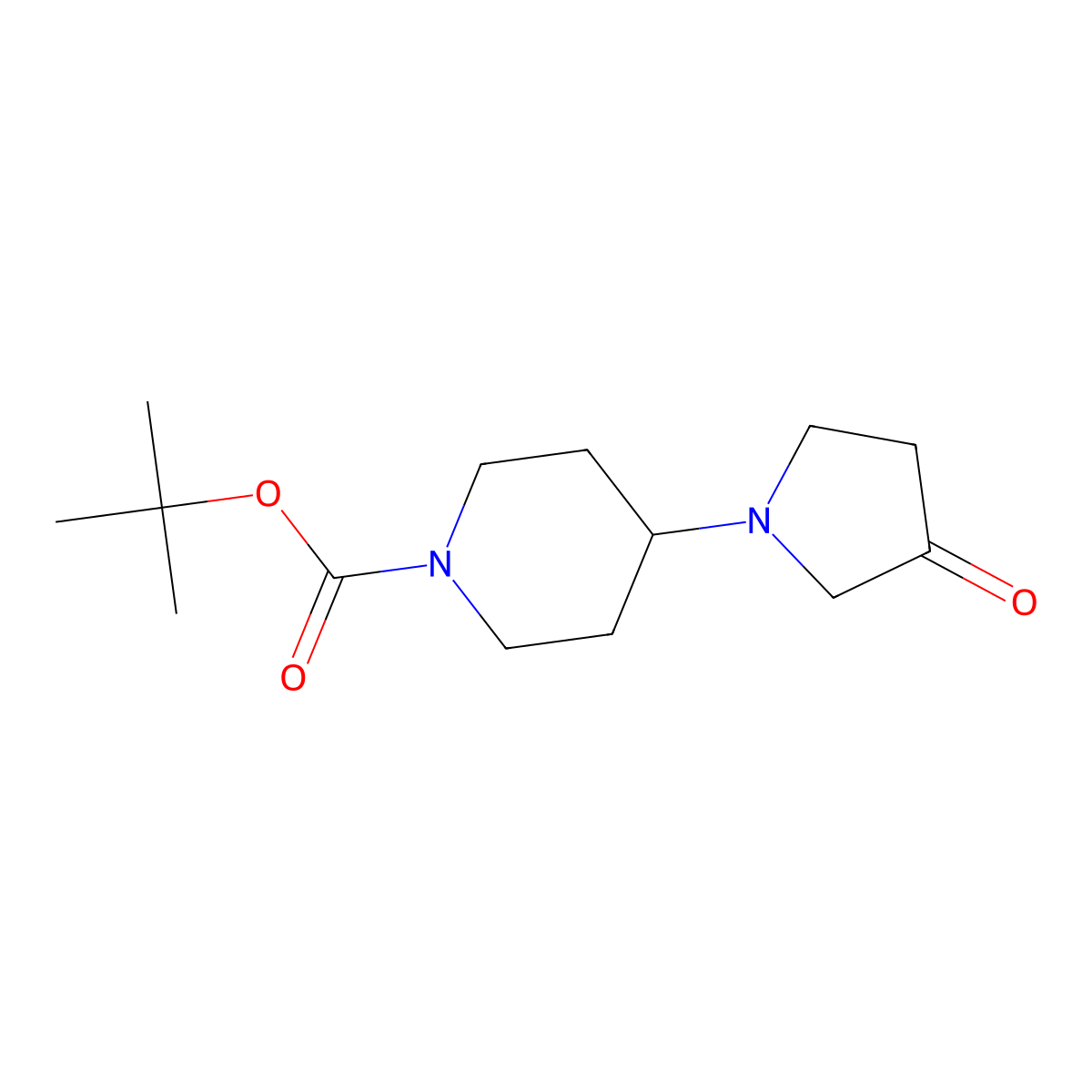 Tert-butyl 4-(3-oxopyrrolidin-1-YL)piperidine-1-carboxylate molecular structure, CAS 1781112-62-6