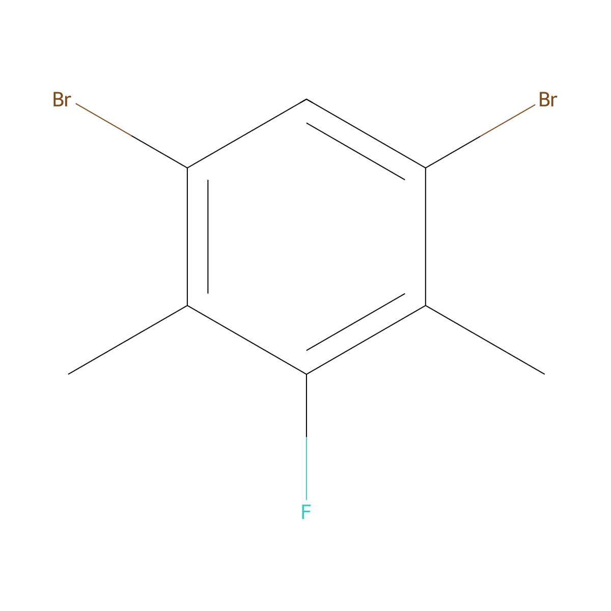 1,5-Dibromo-3-fluoro-2,4-dimethylbenzene molecular structure, CAS 1781113-11-8