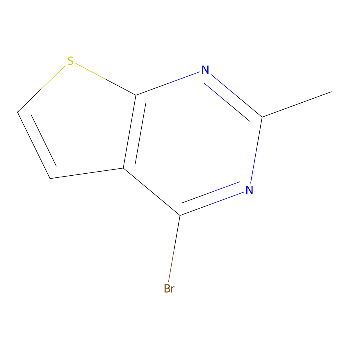 4-Bromo-2-methylthieno[2,3-d]pyrimidine molecular structure, CAS 1781113-49-2