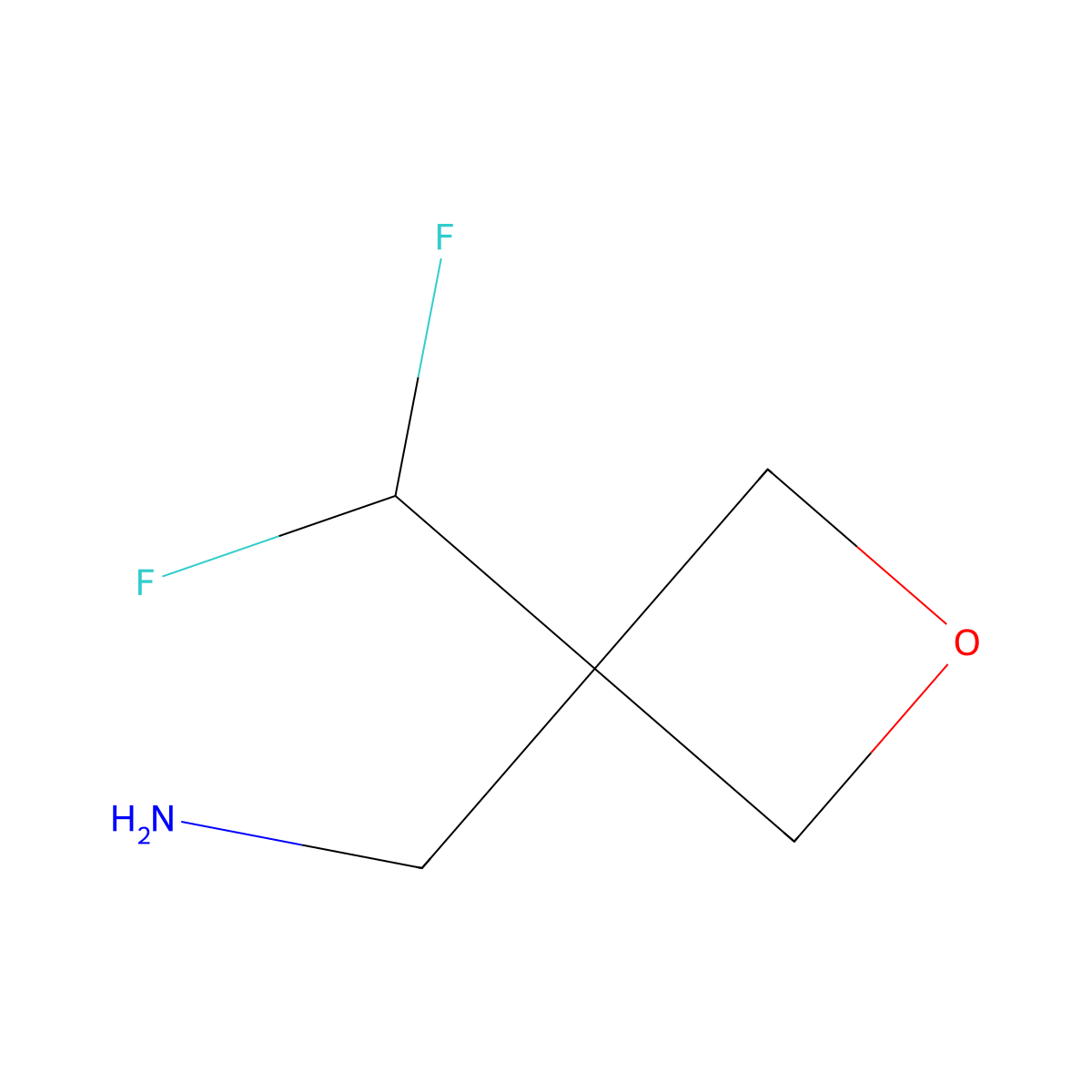 [3-(Difluoromethyl)oxetan-3-yl]methanamine molecular structure, CAS 1781121-31-0