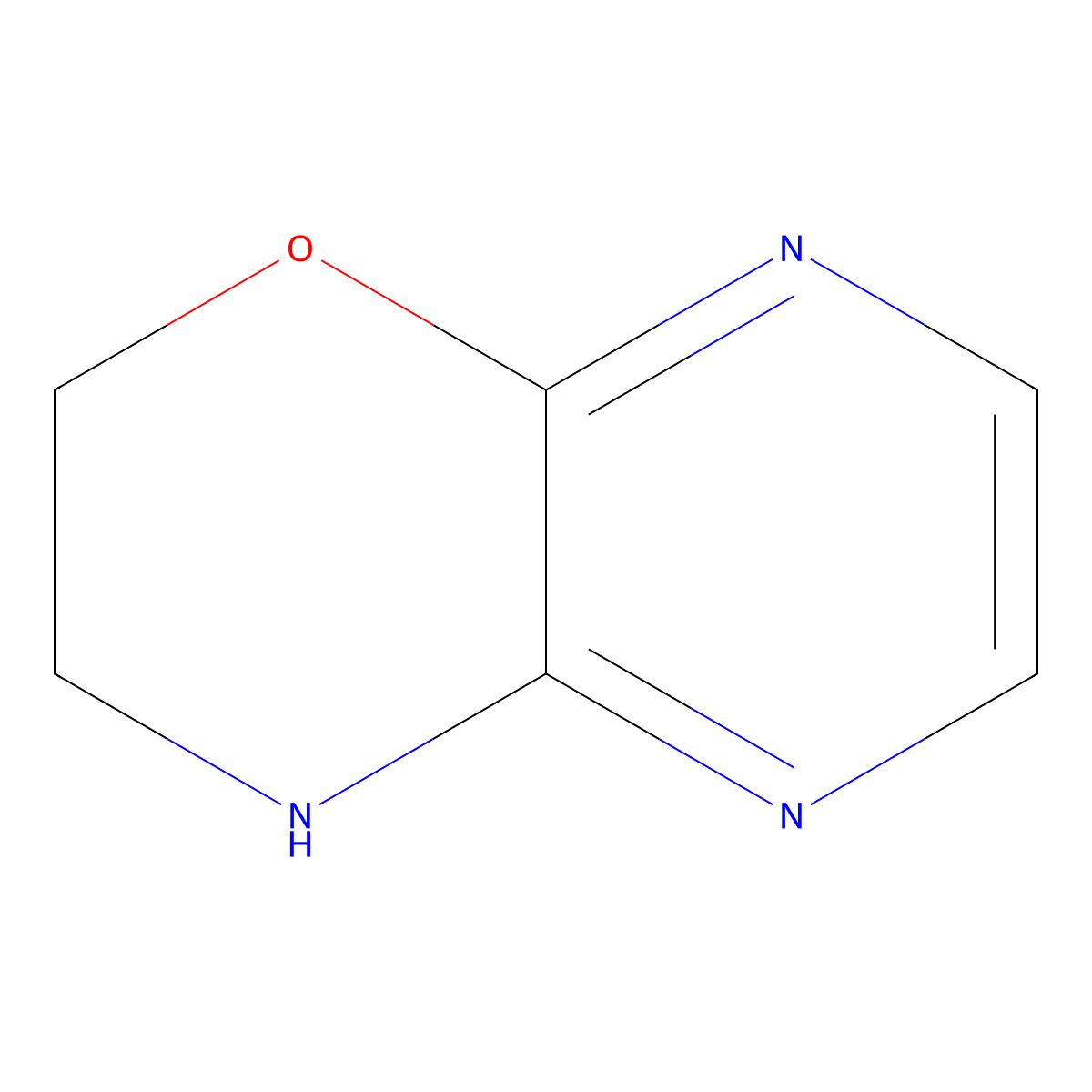 2H,3H,4H-pyrazino(2,3-b)(1,4)oxazine molecular structure, CAS 1781121-38-7